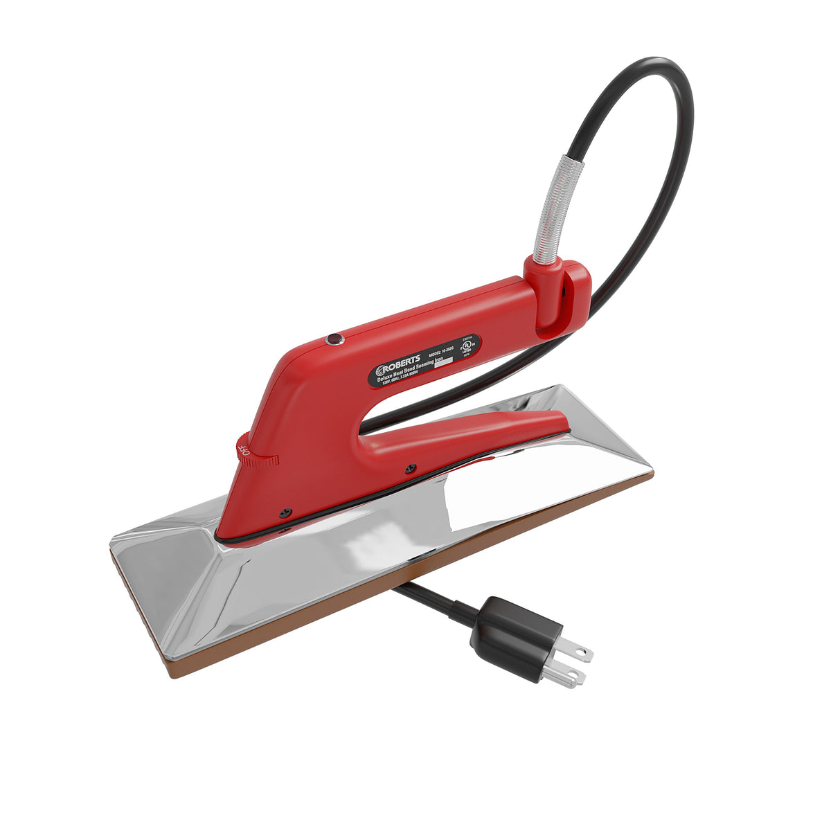 Deluxe Heat Bond Carpet Iron with Non-Stick%2C Grooved Base - 360 Spin Image - 2