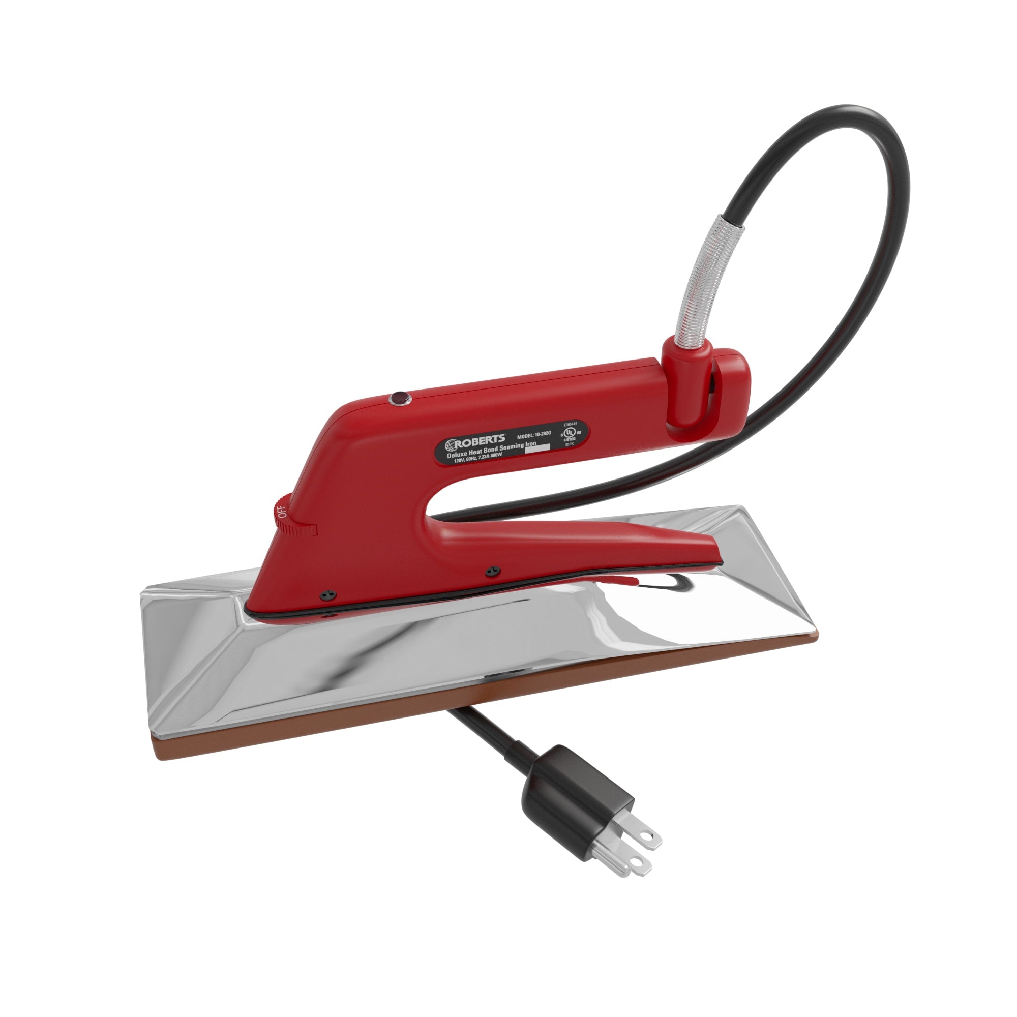 Deluxe Heat Bond Carpet Iron with Non-Stick%2C Grooved Base - 360 Spin Image - 3