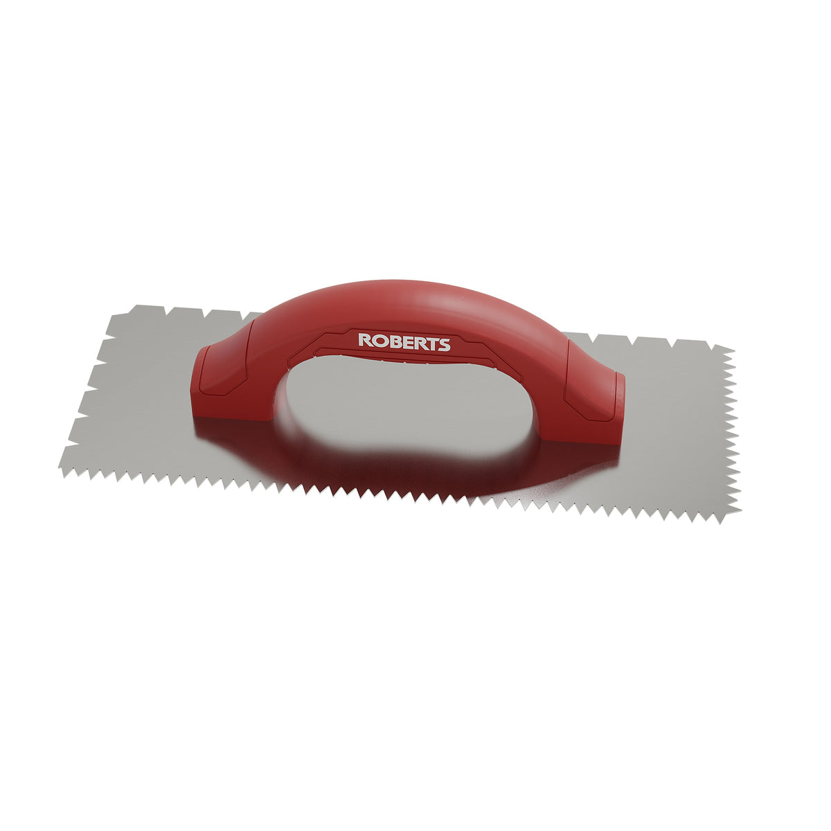 3/16" x 1/4" x 1/2" Flat V & Tiger Tooth Dual-Notch Trowel w/ Comfort Grip - 360 Spin Image - 4