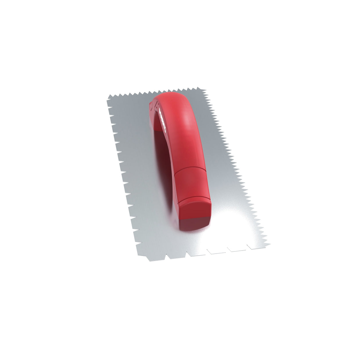 3/16" x 1/4" x 1/2" Flat V & Tiger Tooth Dual-Notch Trowel w/ Comfort Grip - 360 Spin Image - 5