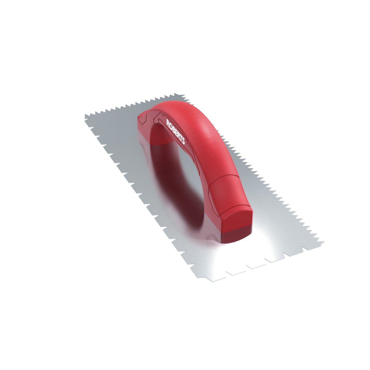 3/16" x 1/4" x 1/2" Flat V & Tiger Tooth Dual-Notch Trowel w/ Comfort Grip - 360 Spin Image - 6