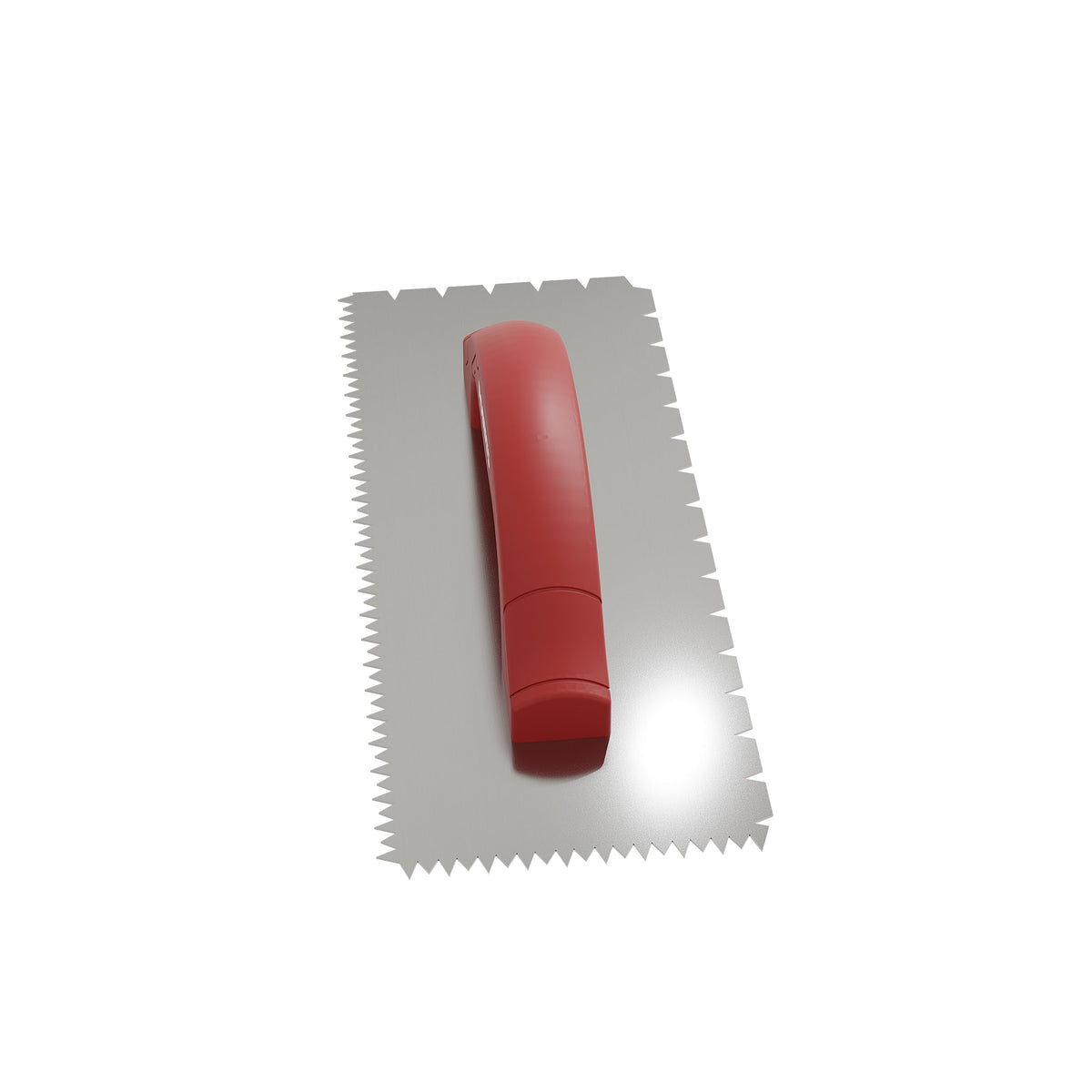 3/16" x 1/4" x 1/2" Flat V & Tiger Tooth Dual-Notch Trowel w/ Comfort Grip - 360 Spin Image - 9