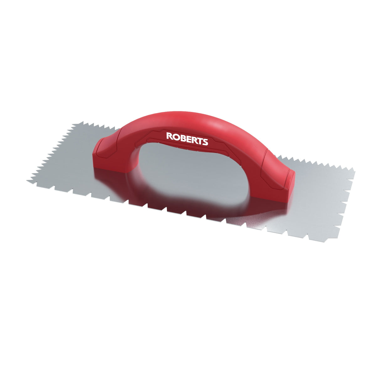3/16" x 1/4" x 1/2" Flat V & Tiger Tooth Dual-Notch Trowel w/ Comfort Grip - 360 Spin Image - 9