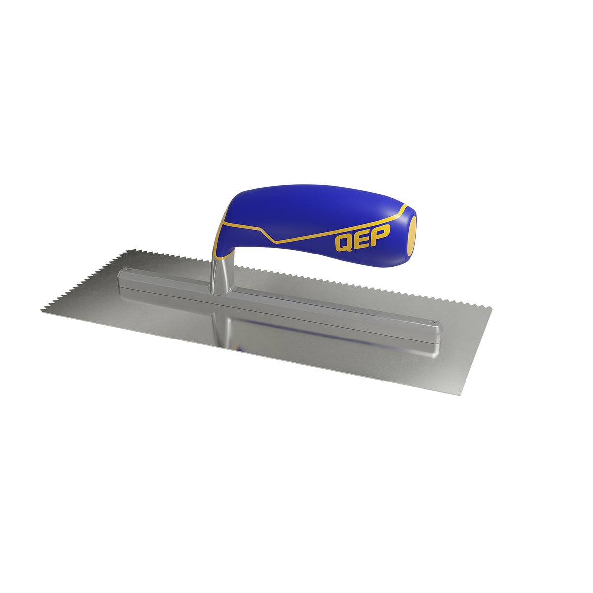 3/16" x 5/32" V-Notch Stainless Steel Trowel w/ Comfort Grip Handle - 360 Spin Image - 11