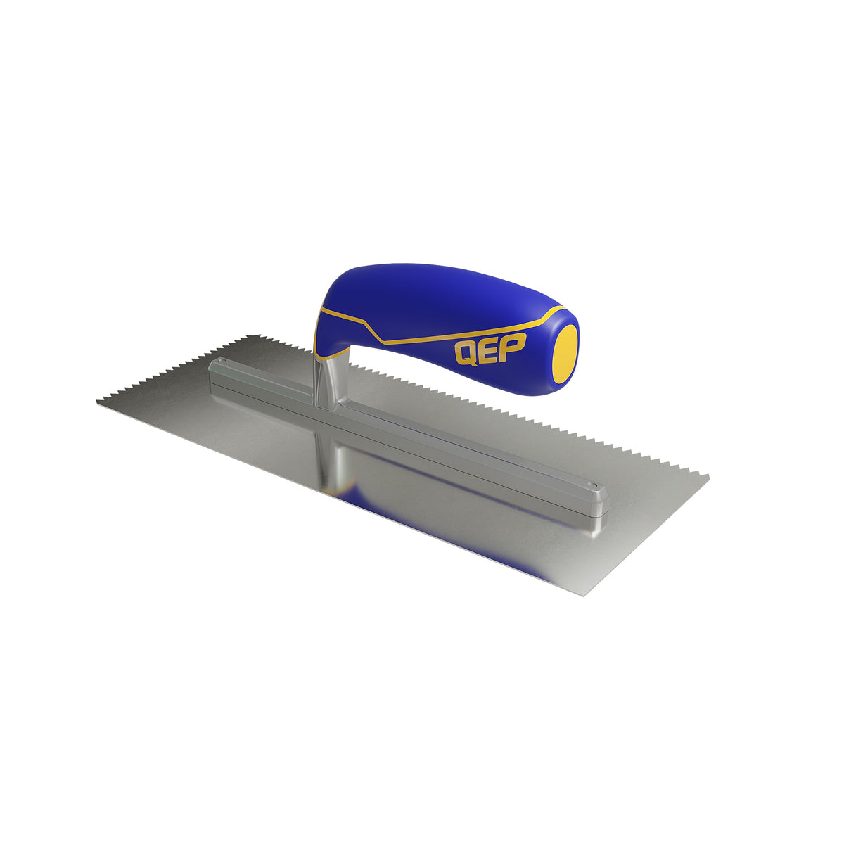 3/16" x 5/32" V-Notch Stainless Steel Trowel w/ Comfort Grip Handle - 360 Spin Image - 12