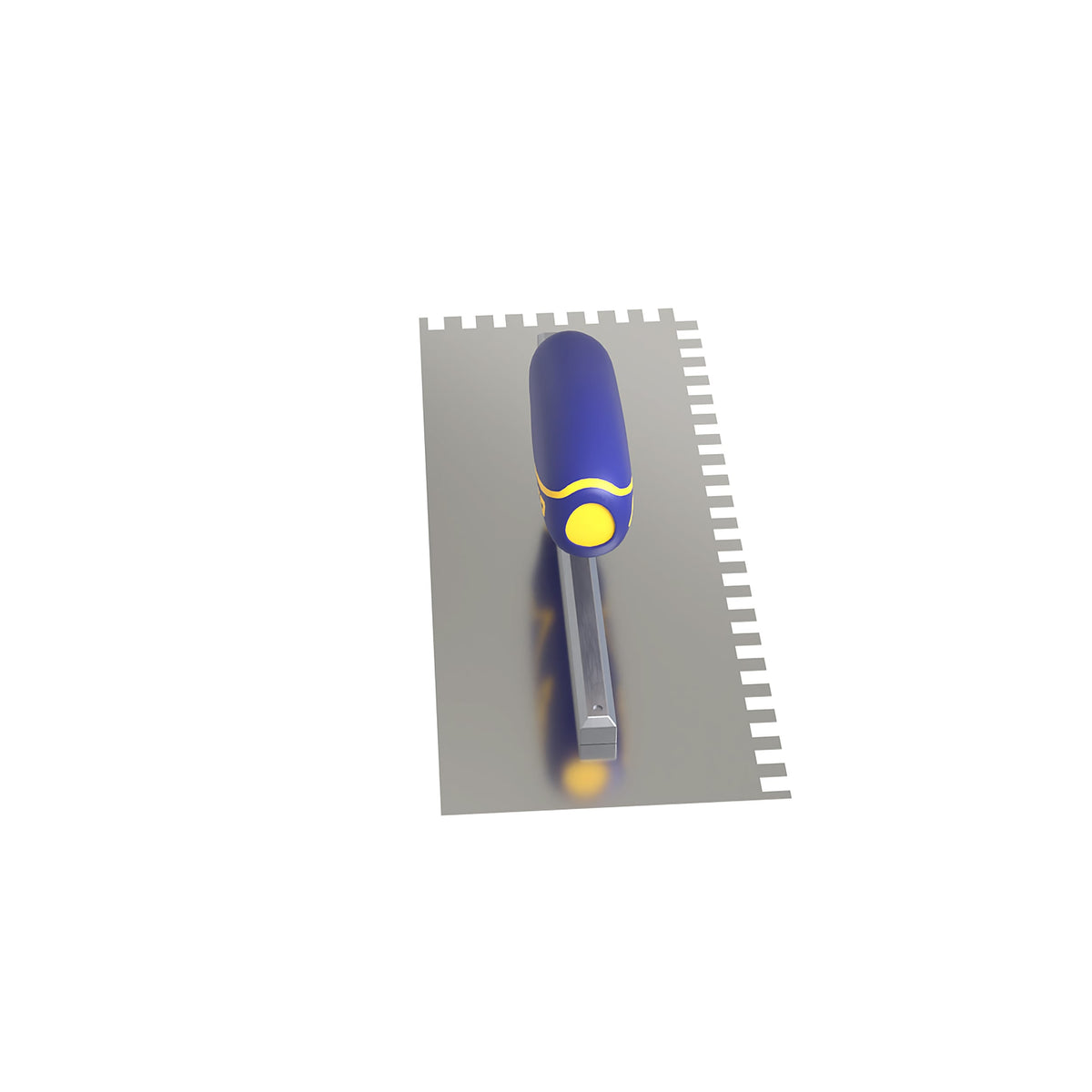 1/4" x 3/8" x 1/4" Square Notch Stainless Trowel w/ Comfort Grip - 360 Spin Image - 16