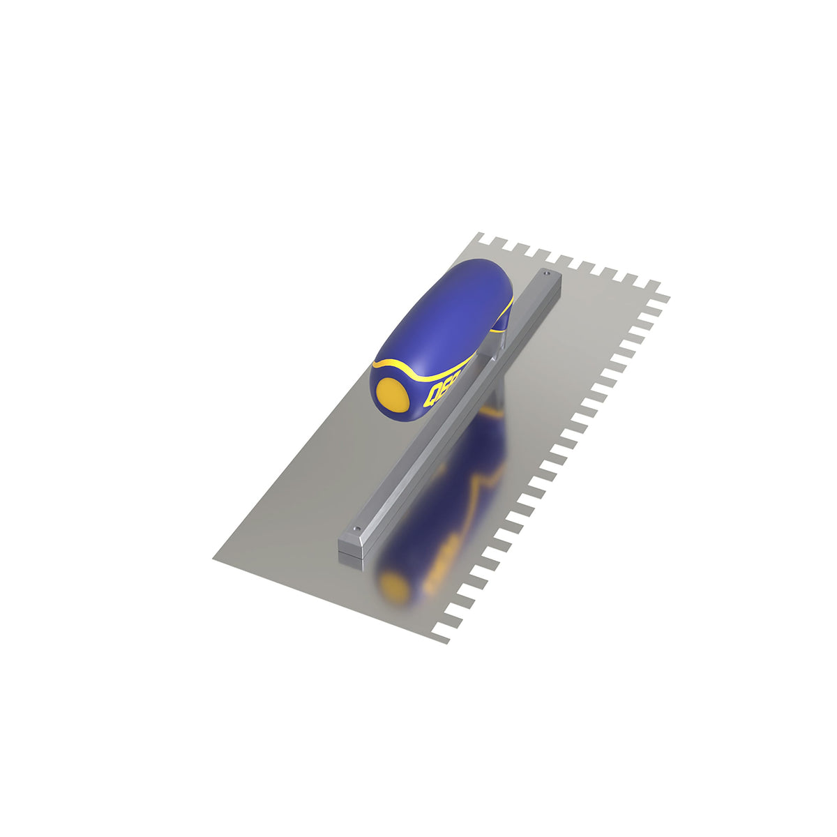 1/4" x 3/8" x 1/4" Square Notch Stainless Trowel w/ Comfort Grip - 360 Spin Image - 18