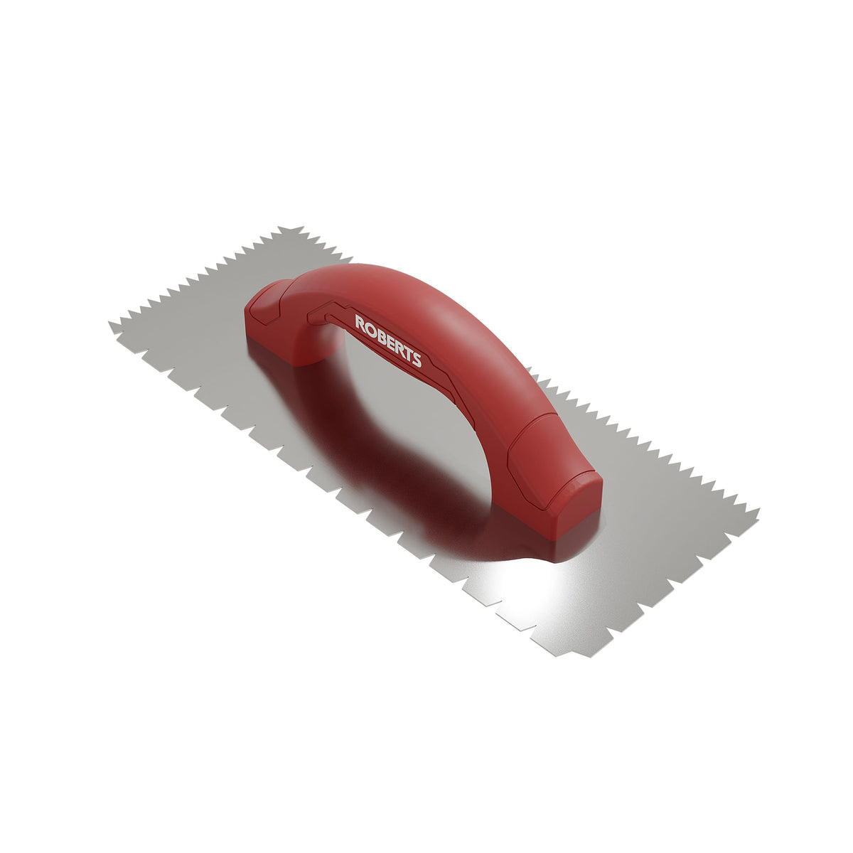 3/16" x 1/4" x 1/2" Flat V & Tiger Tooth Dual-Notch Trowel w/ Comfort Grip - 360 Spin Image - 18