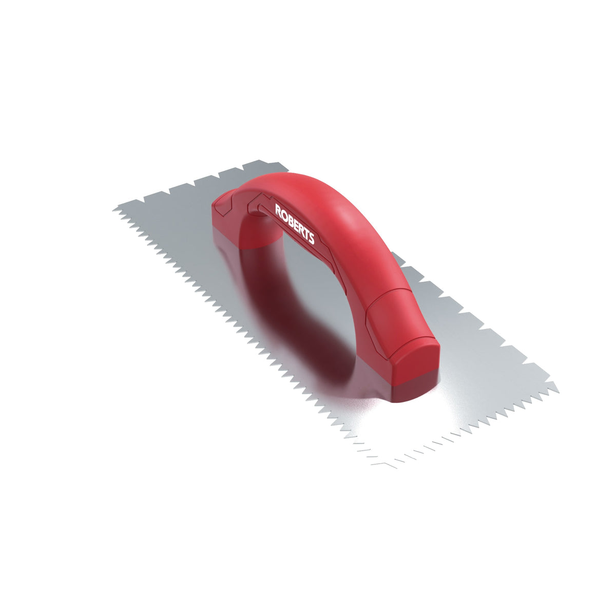 3/16" x 1/4" x 1/2" Flat V & Tiger Tooth Dual-Notch Trowel w/ Comfort Grip - 360 Spin Image - 18