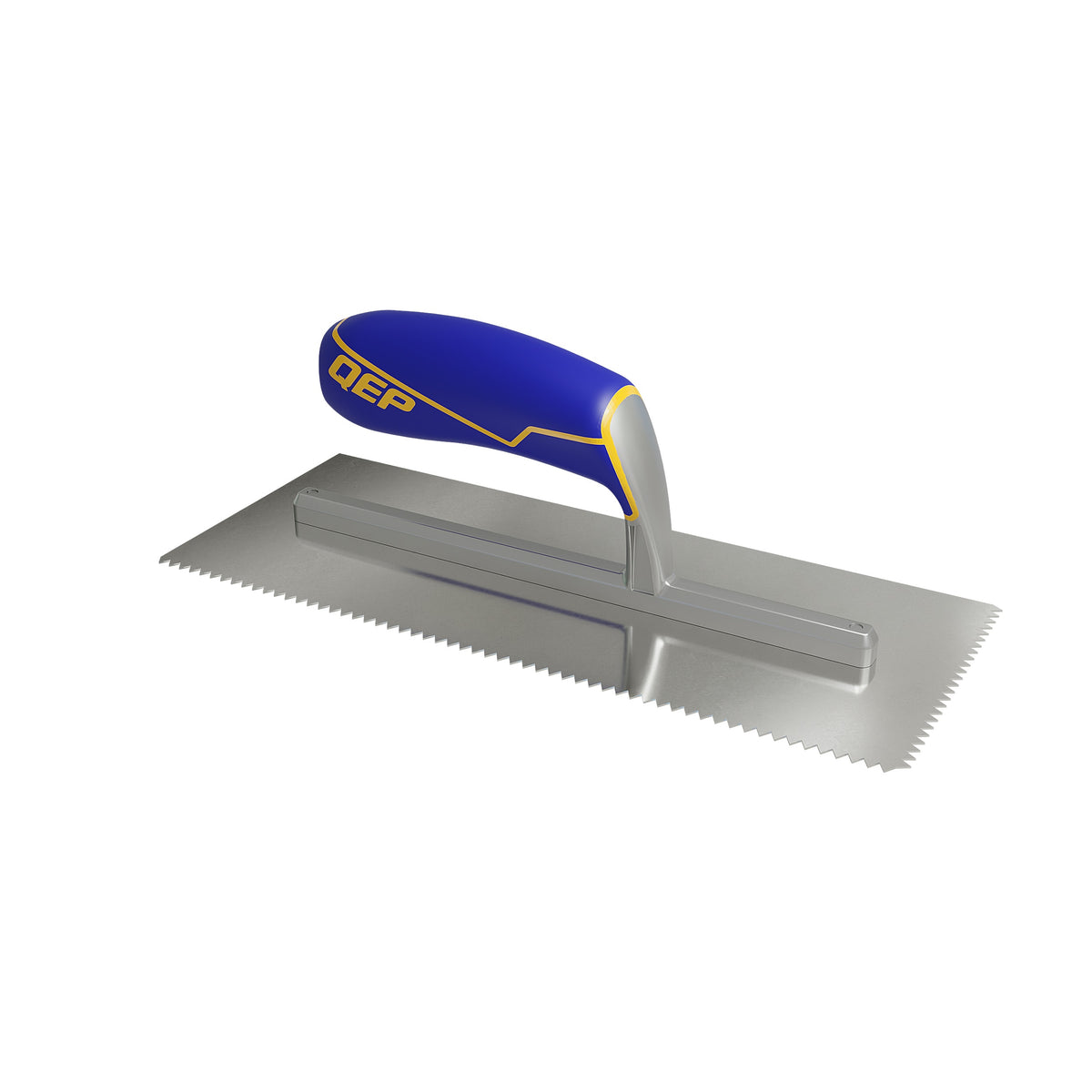 3/16" x 5/32" V-Notch Stainless Steel Trowel w/ Comfort Grip Handle - 360 Spin Image - 23