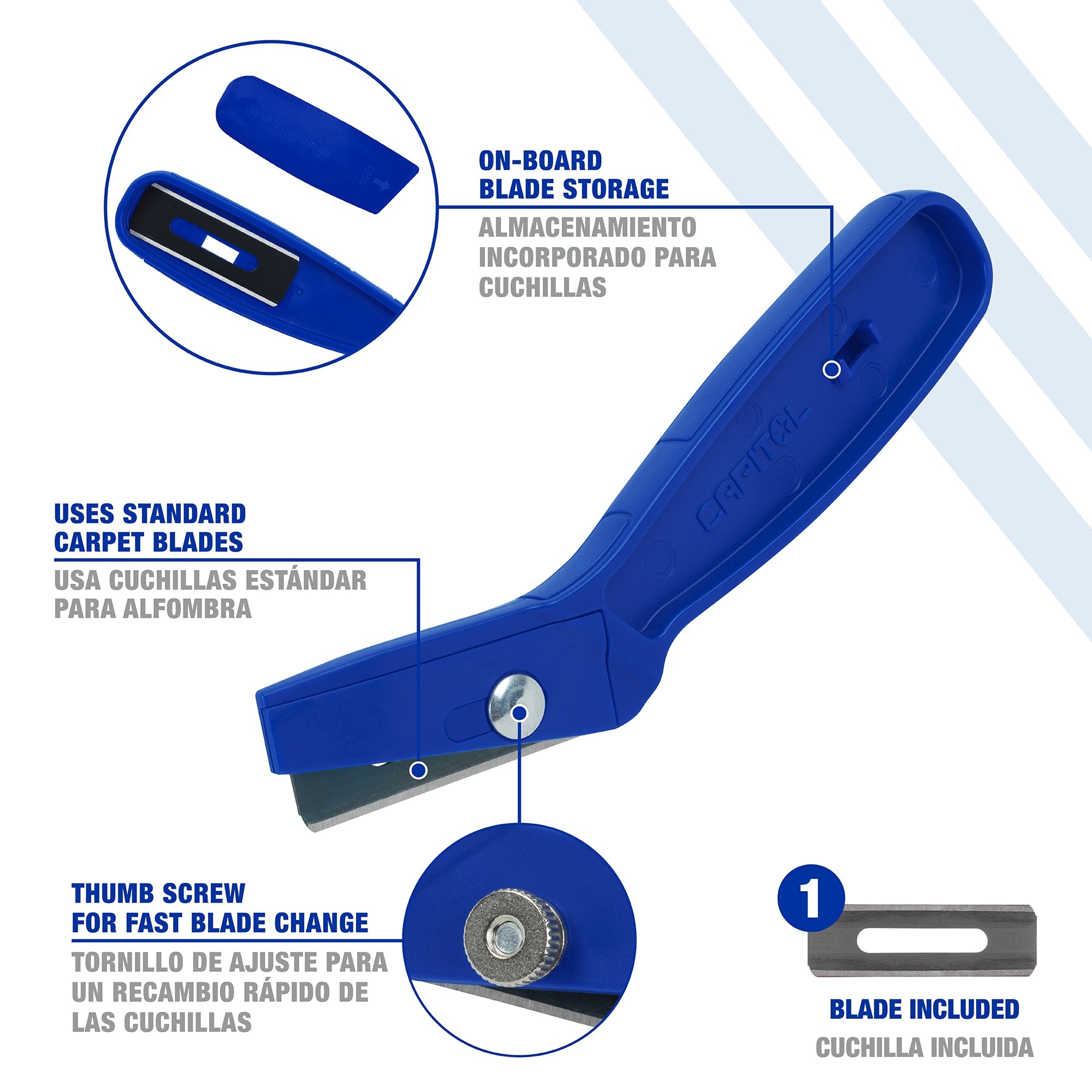 Angled Carpet Pad & Underlayment Knife - 2