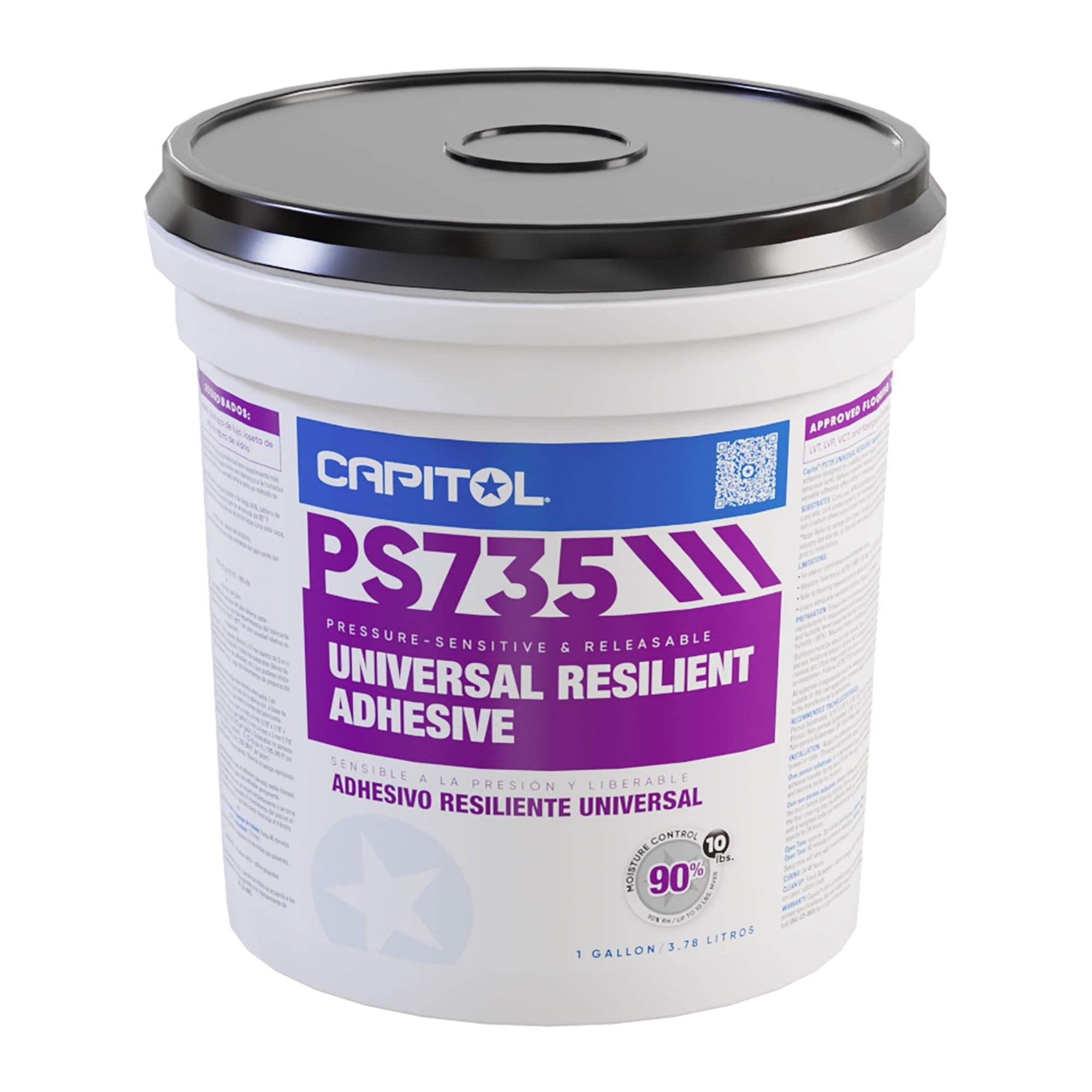 Capitol PS735 Universal Resilient Adhesive - 1 Gal. / 3.78 L Pail