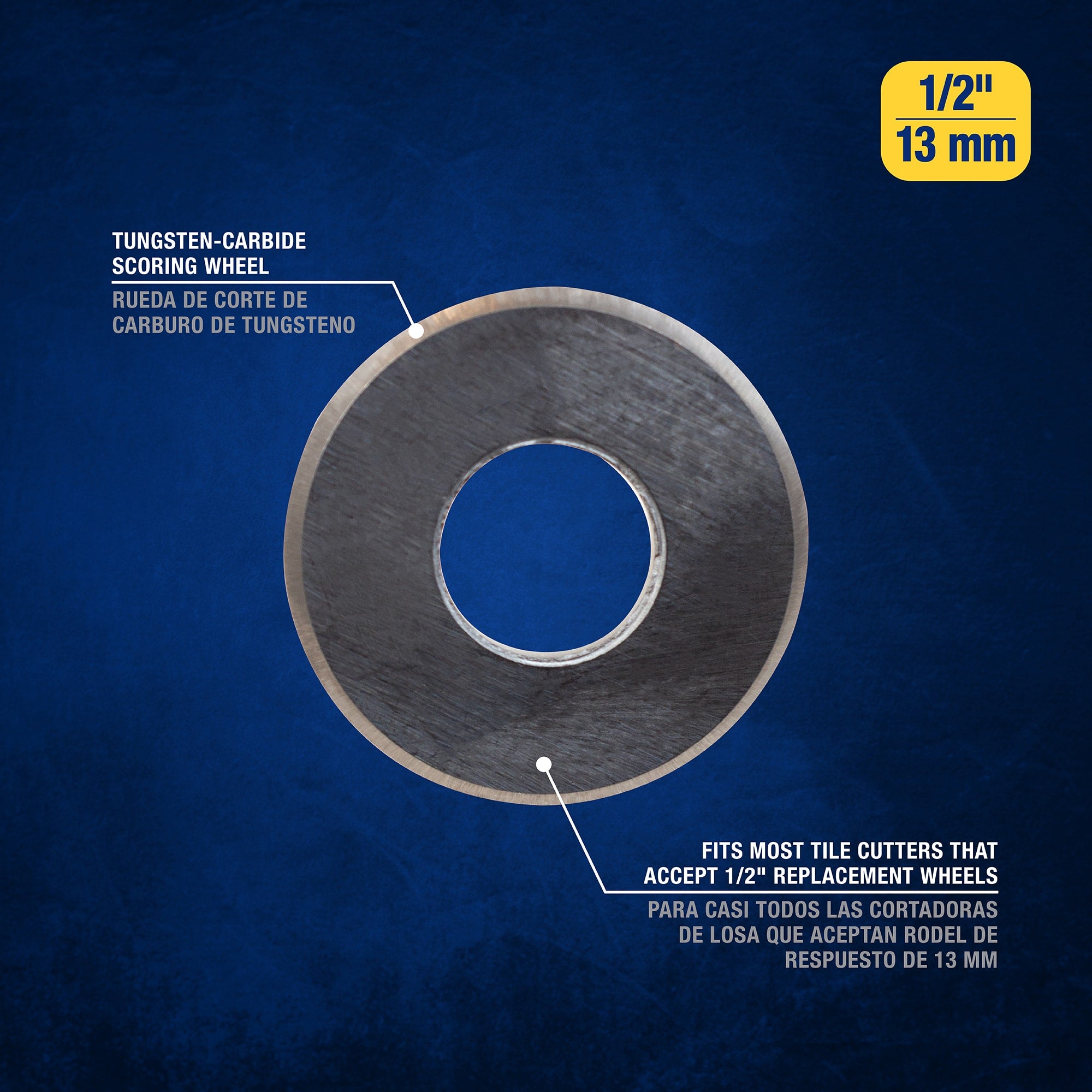1/2" Tungsten Carbide Tile Cutter Replacement Scoring Wheel - 2