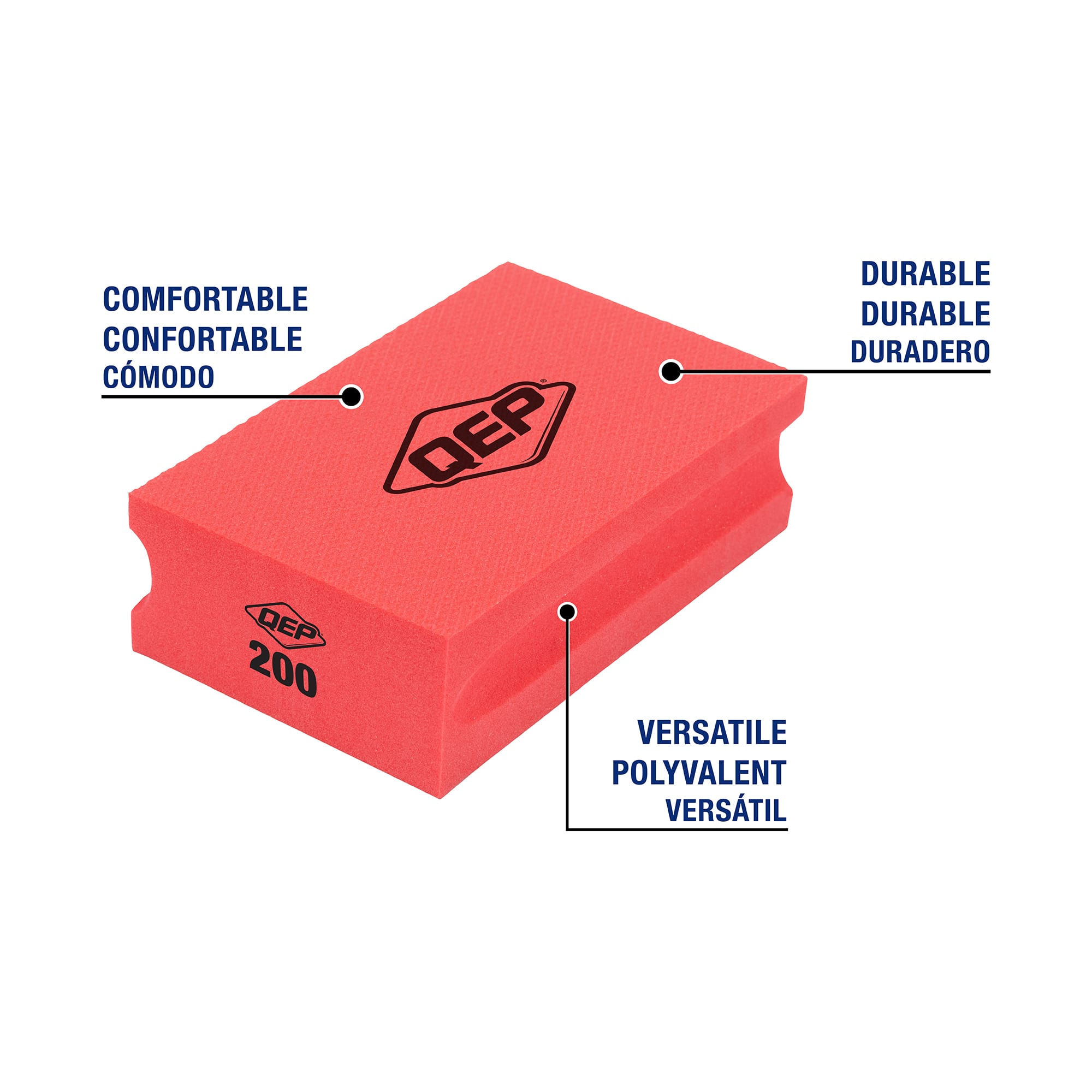 200-Grit Fine Diamond Sanding Block - 3