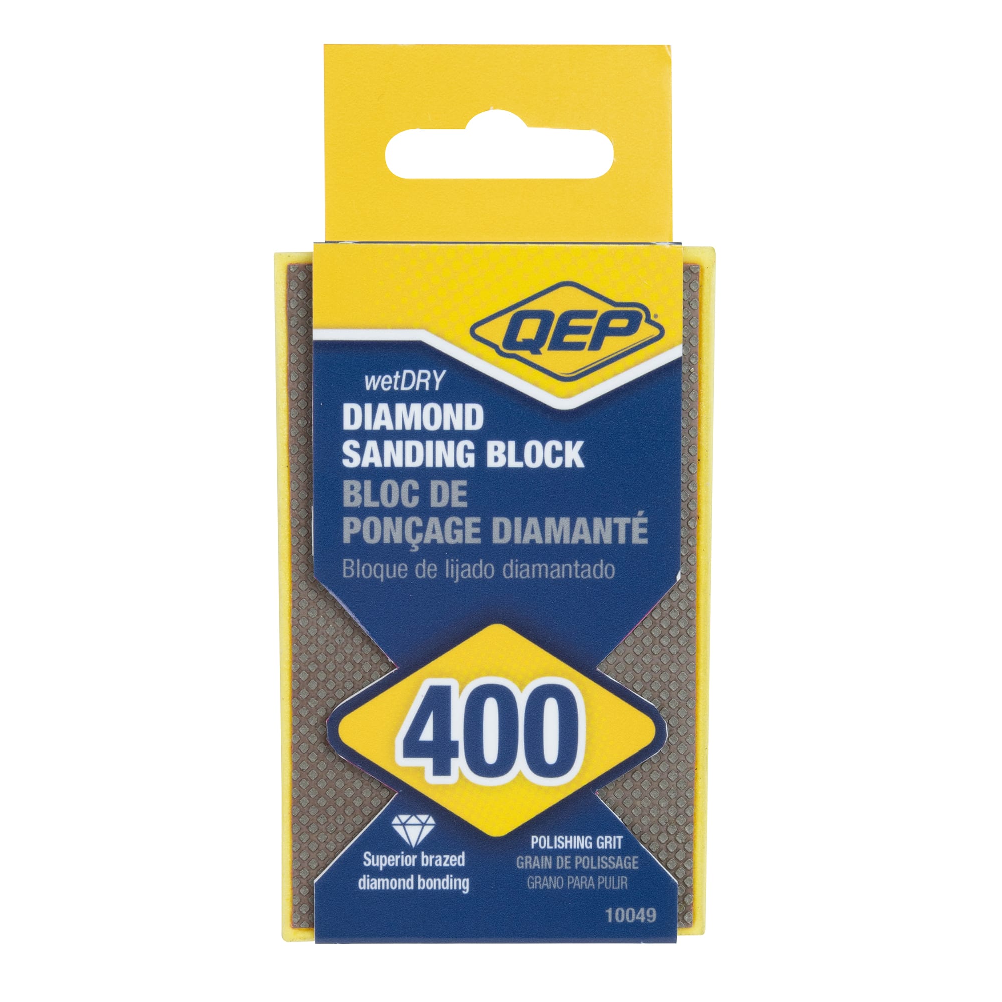 400-Grit Polishing Diamond Sanding Block - 6