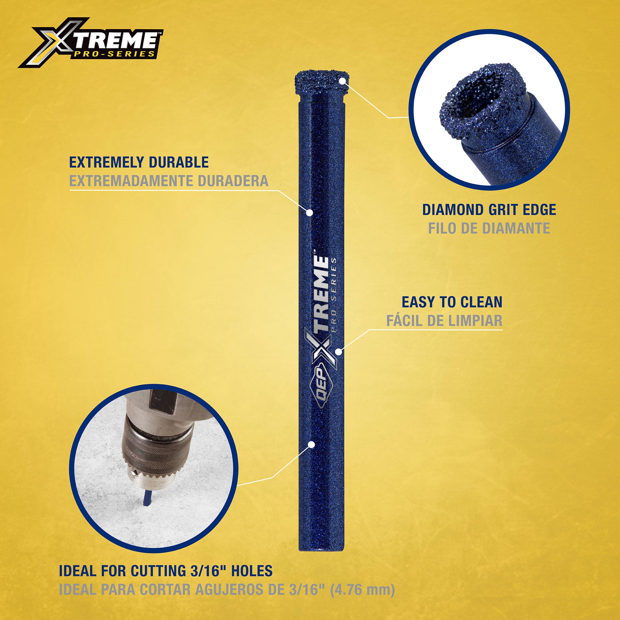 Xtreme 3/16" Pro Wet/Dry Diamond Hole Saw - 2