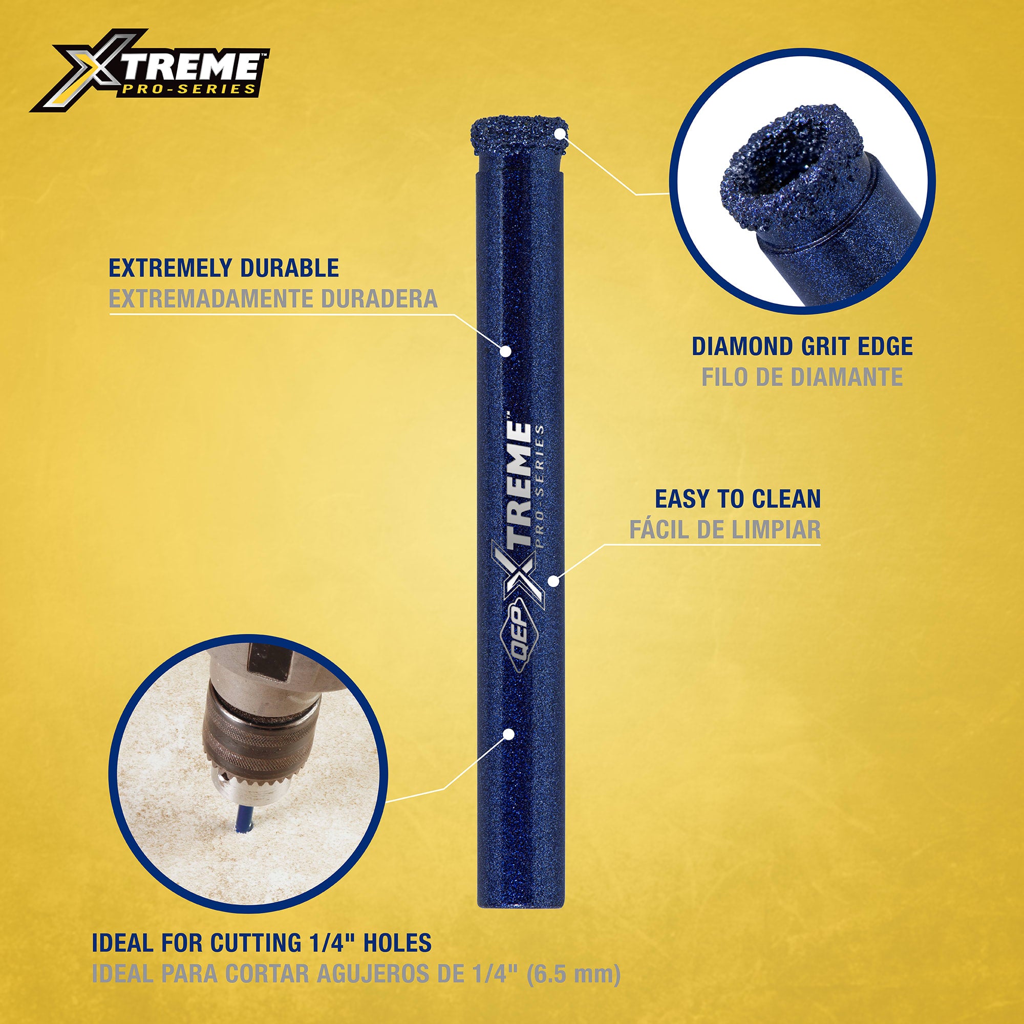 Xtreme 1/4" Pro Wet/Dry Diamond Hole Saw - 2
