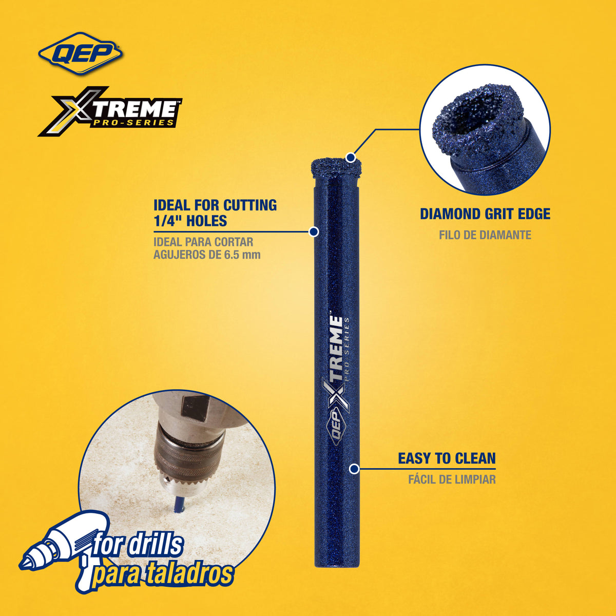 Xtreme 1/4" Pro Wet/Dry Diamond Hole Saw - 2