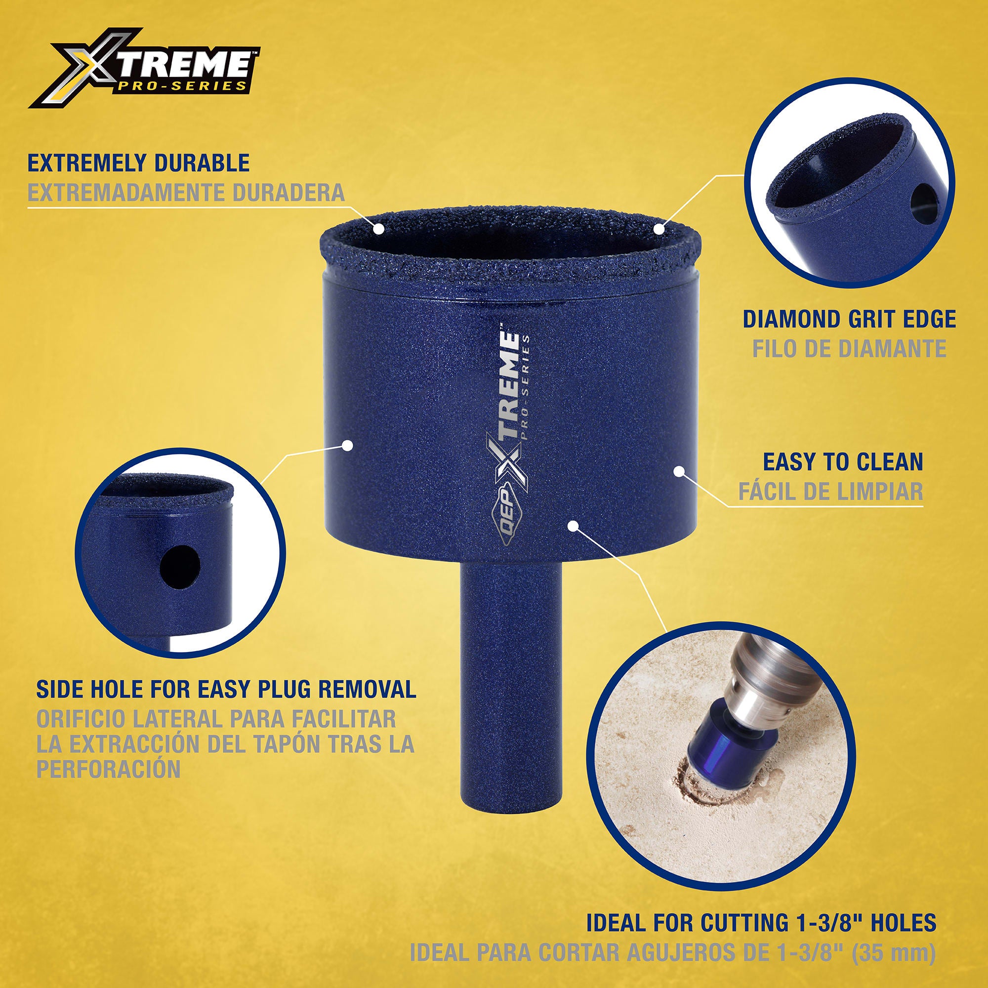 Xtreme 1-3/8" Pro Wet/Dry Diamond Hole Saw - 2