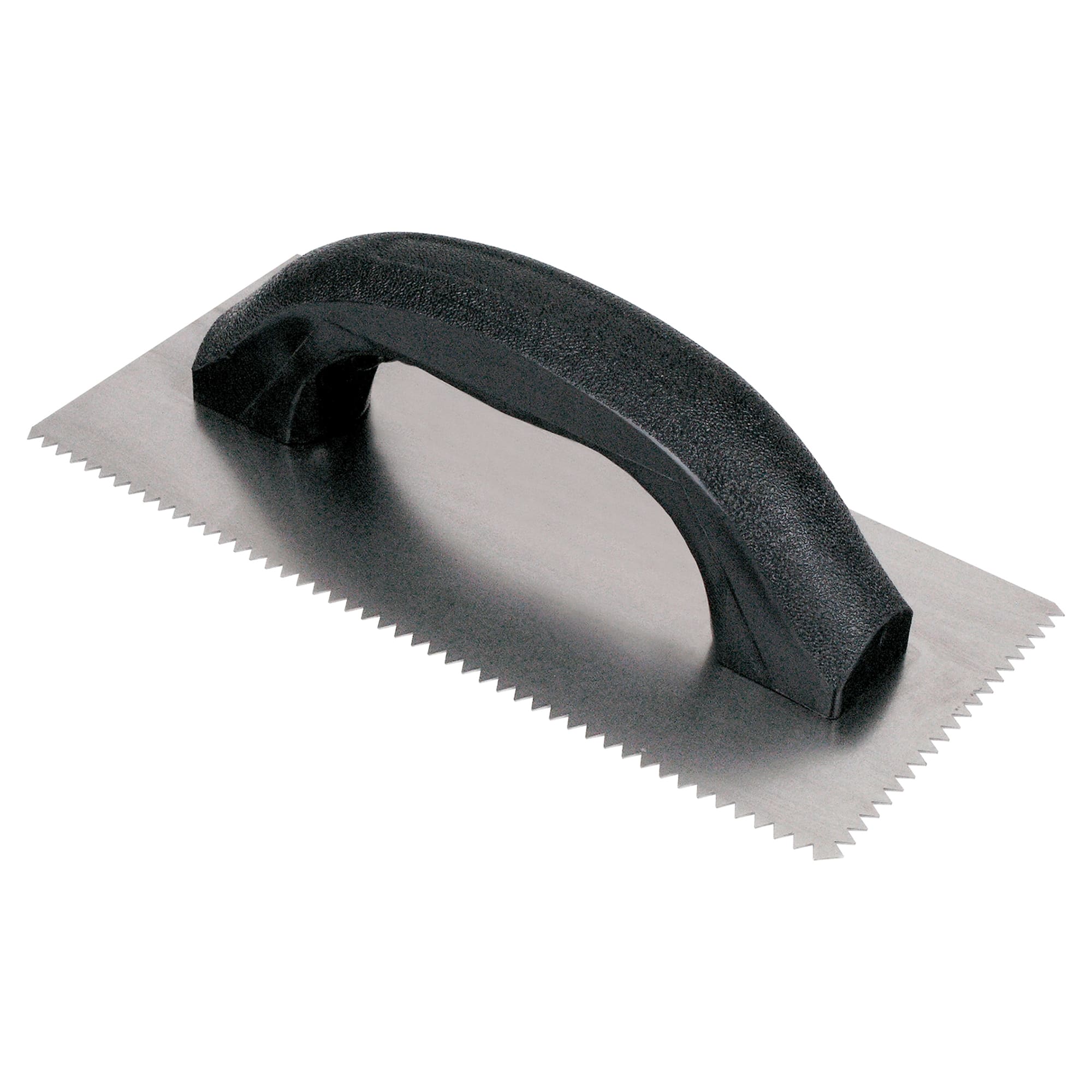 3/16" x 5/32" V-Notch Steel Economy Trowel w/ D-Handle - 1
