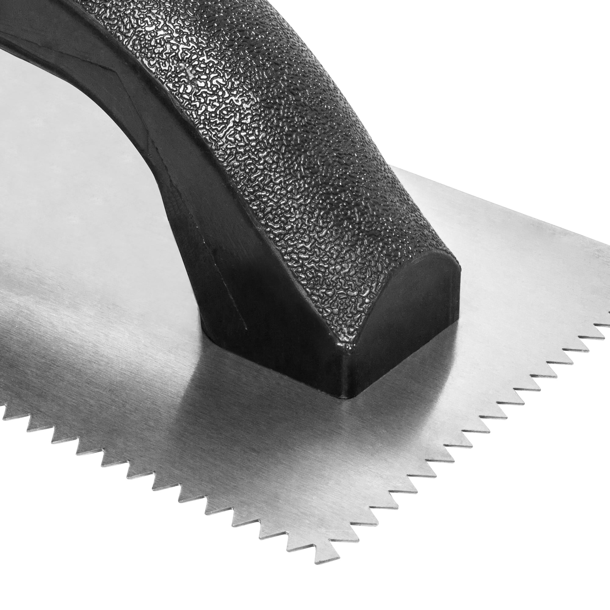 3/16" x 5/32" V-Notch Steel Economy Trowel w/ D-Handle - 3