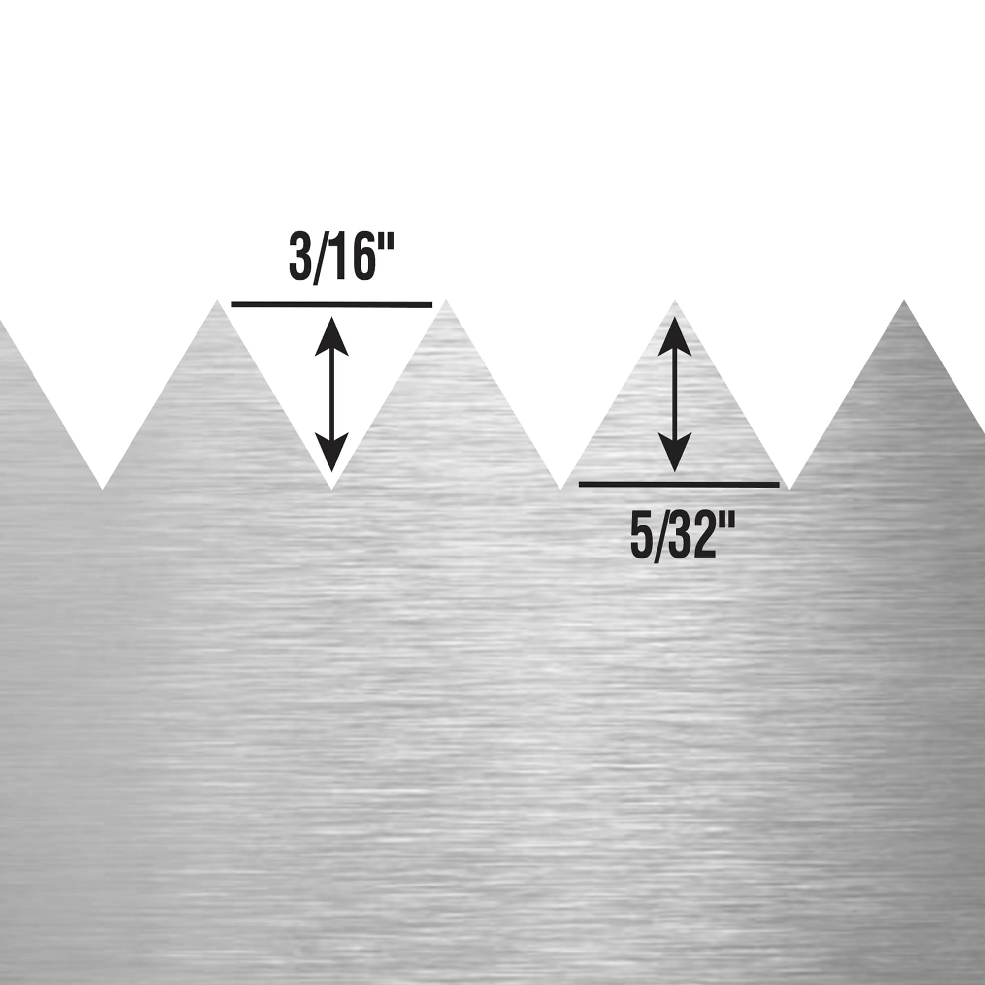 3/16" x 5/32" V-Notch Steel Economy Trowel w/ D-Handle - 6