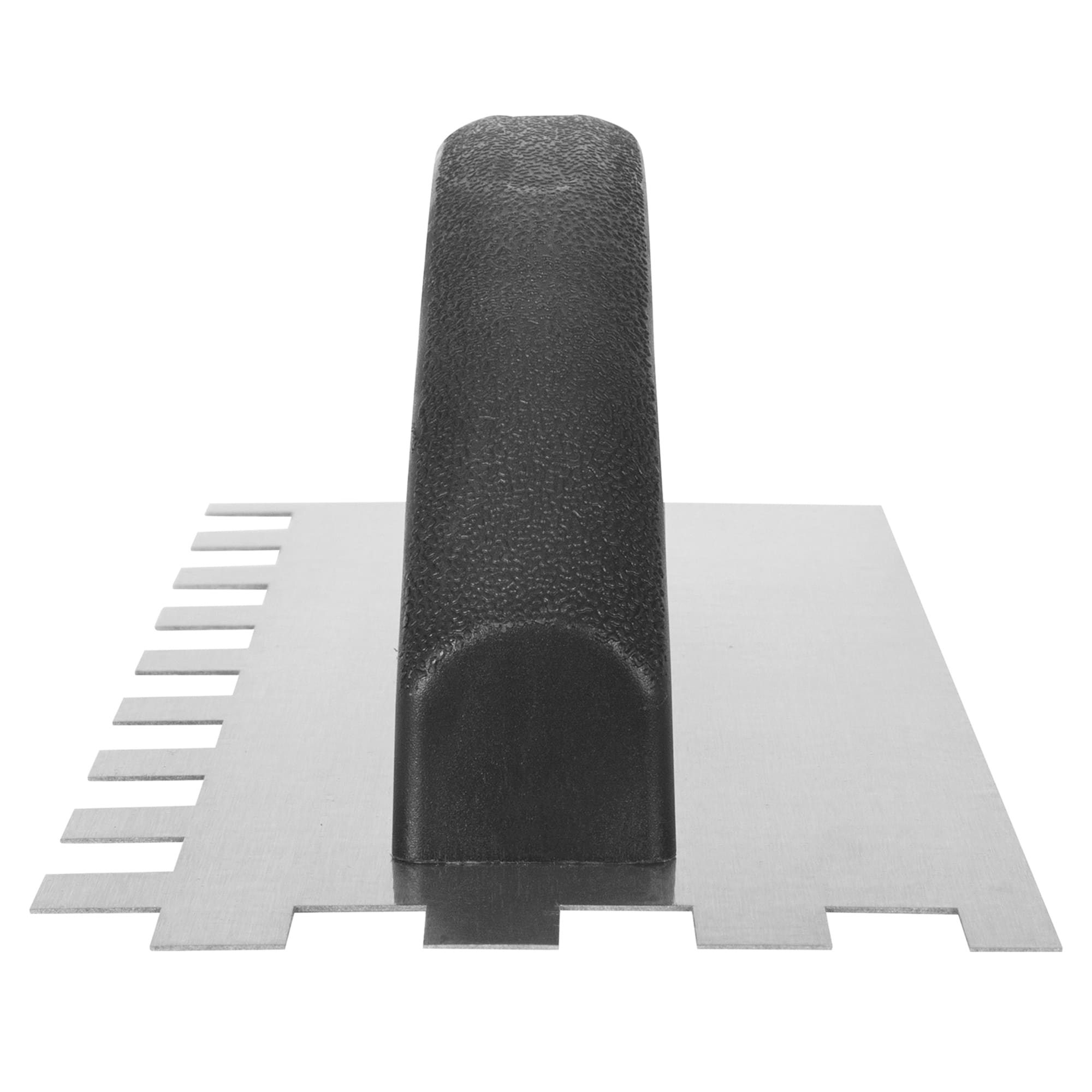 1/2" x 1/2" x 1/2" Square Notch Steel Economy Trowel w/ D-Handle - 4