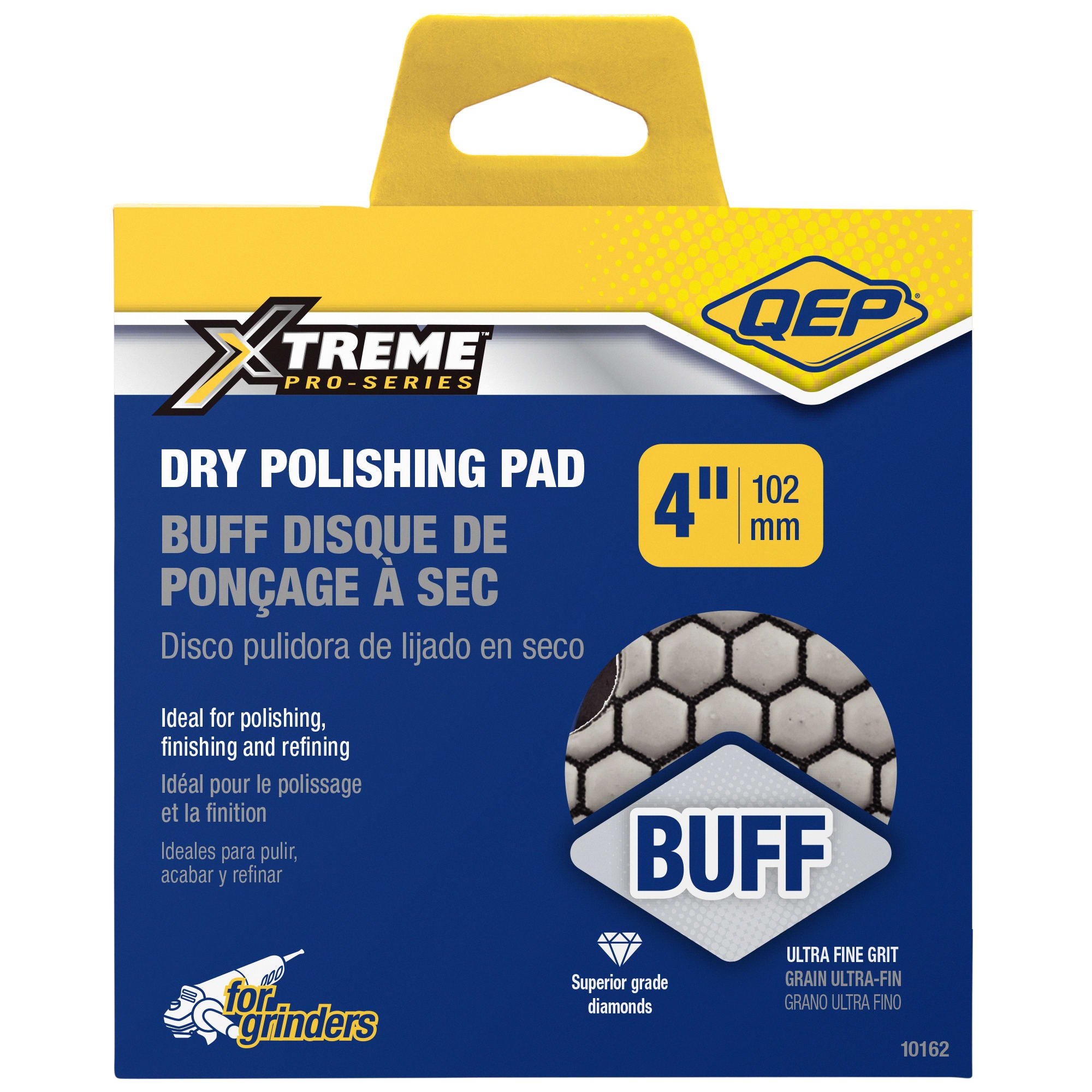 Xtreme 4" Dry Polishing Pad for Grinders - Buffing Pad - 8