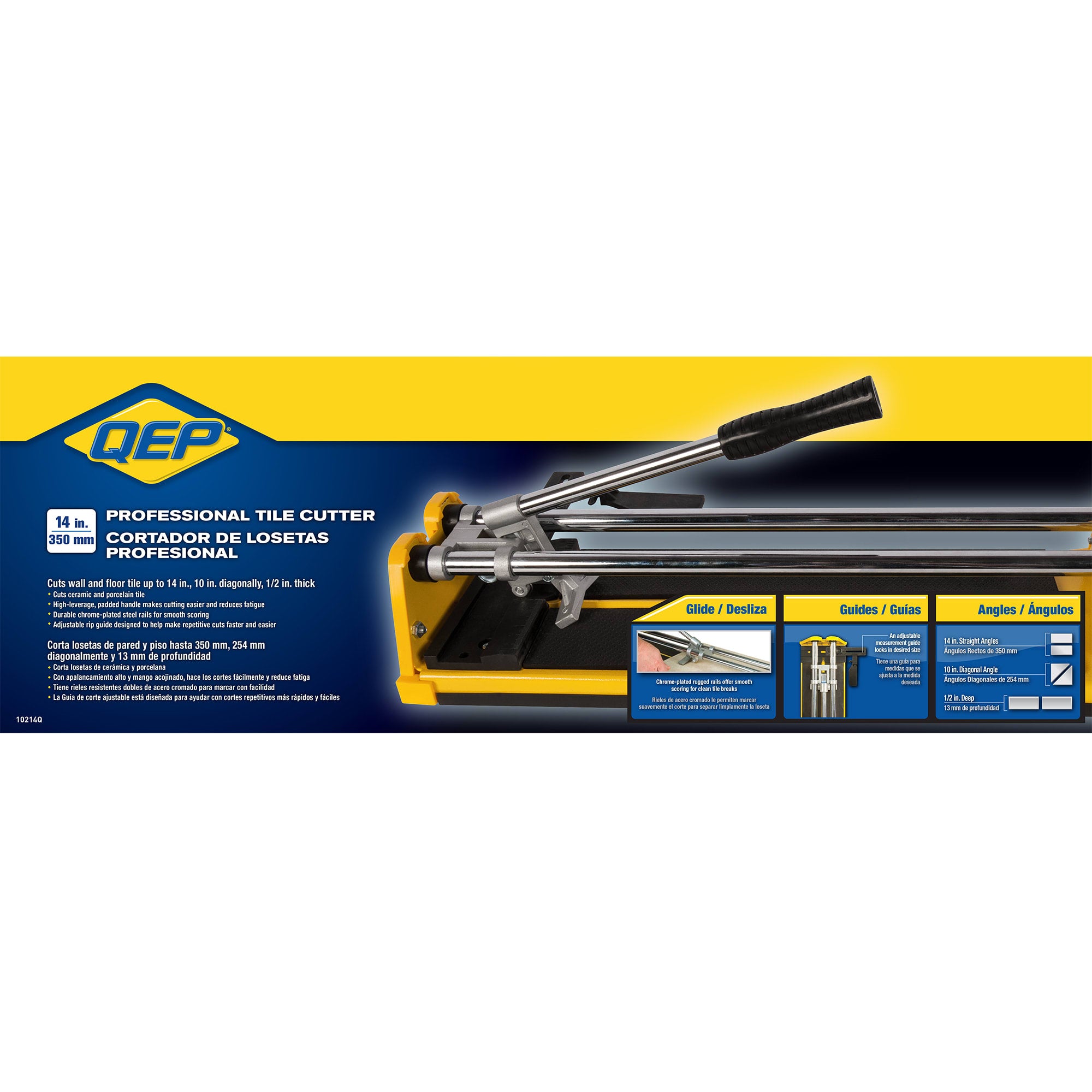 14" Pro Ceramic and Porcelain Tile Cutter with 1/2" Cutting Wheel - 8
