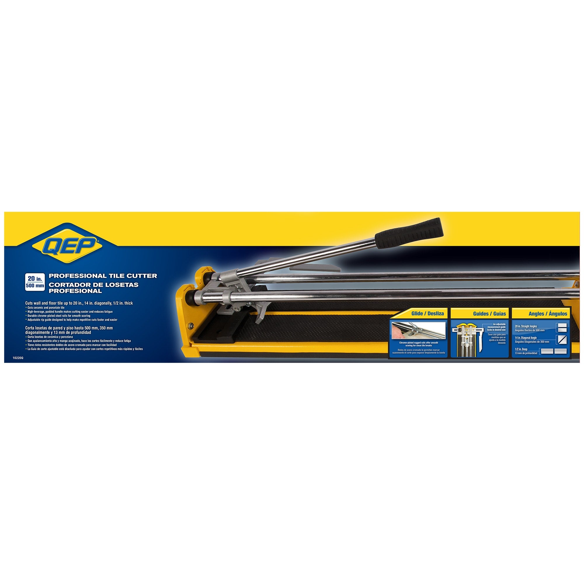 20" Pro Ceramic and Porcelain Tile Cutter with 1/2" Cutting Wheel - 8