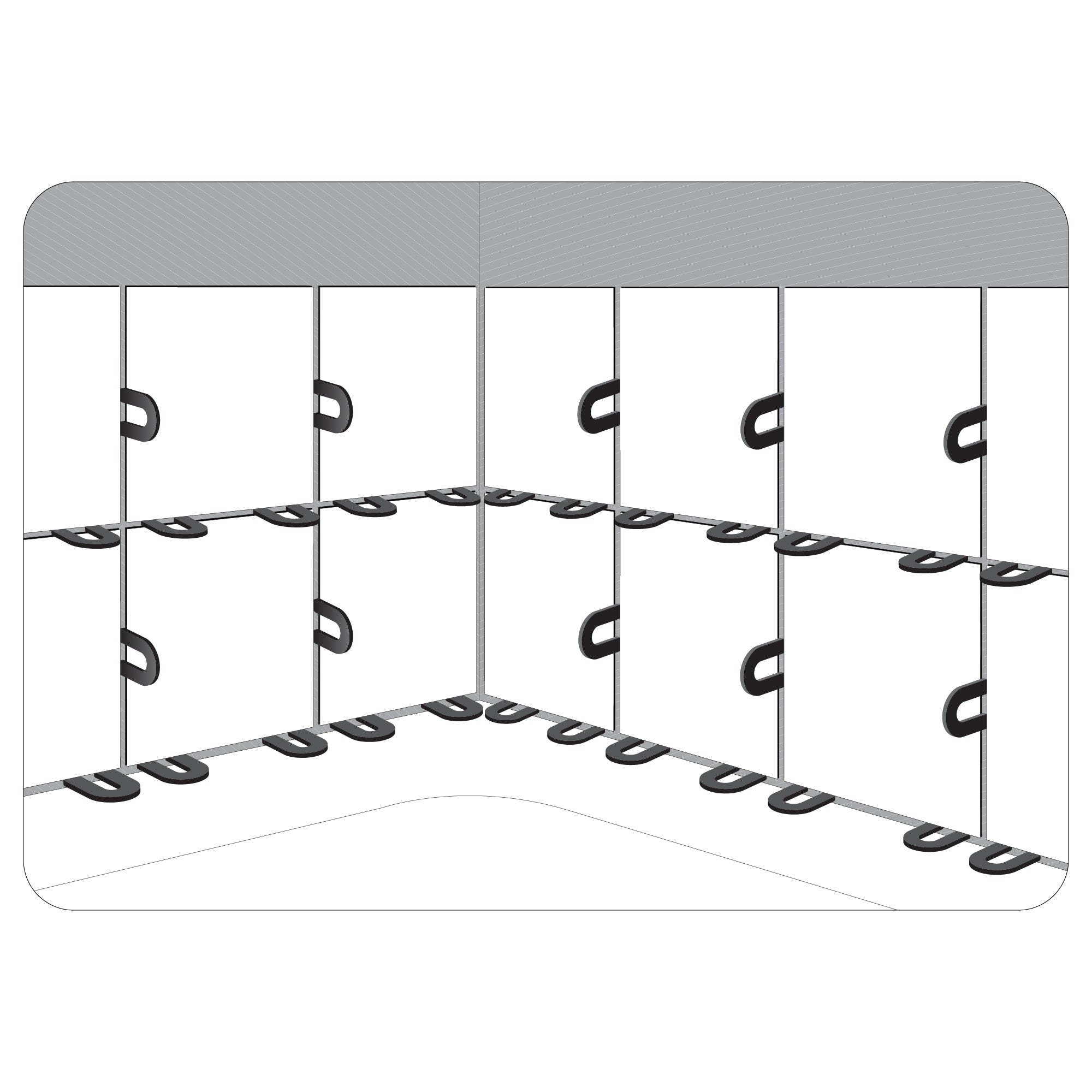 1/16" Horseshoe Shim Tile Spacers (200 pack) - 4