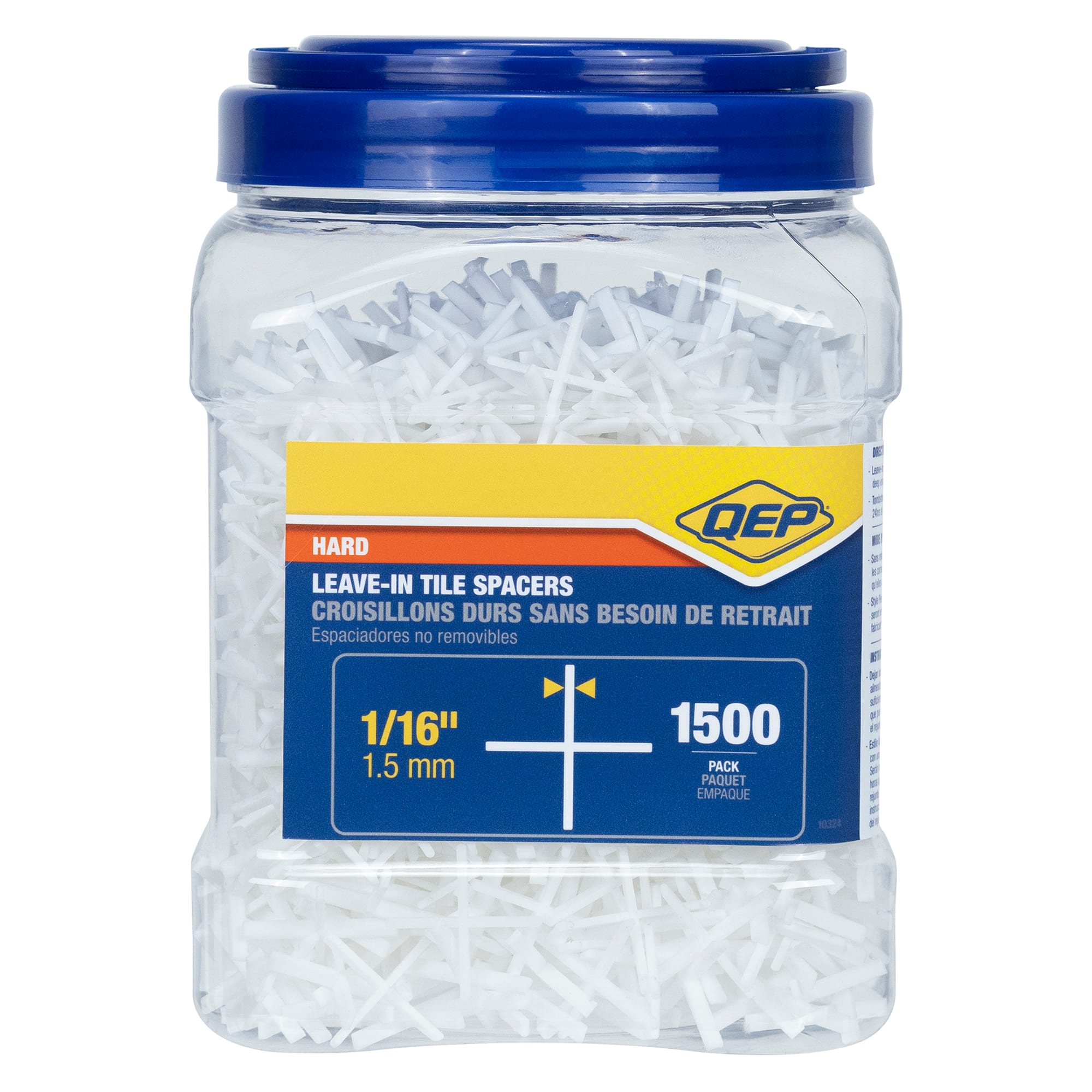 1/16" Hard Style Tile Spacers - Leave-in or Traditional (1%2C500 pack) - 5