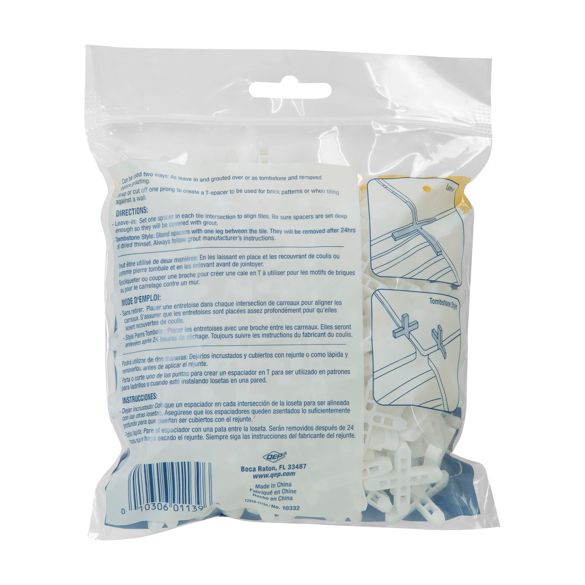 3/16" Hard Tile Spacers - Leave-in or Traditional (200 pack) - 6