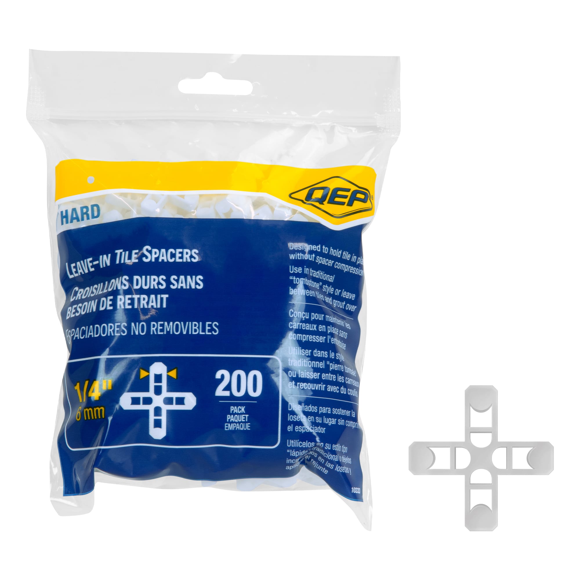 1/4" Hard Tile Spacers - Leave-in or Traditional (200 pack) - 1