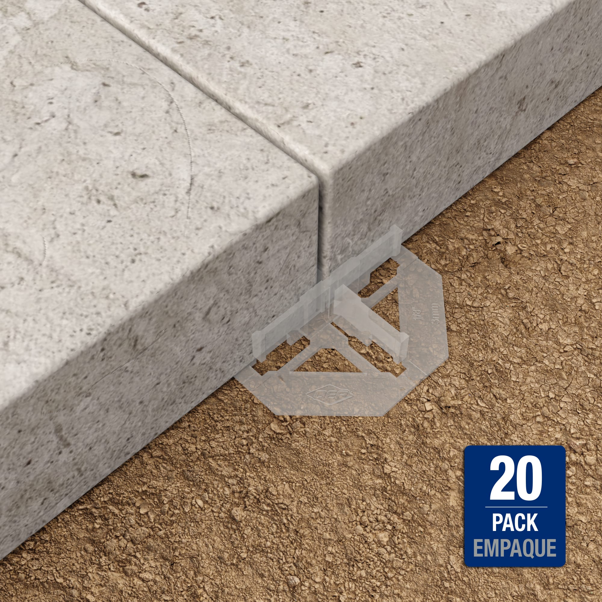 1/8" Outdoor Spacers for Tile and Pavers (20 pack) - 2