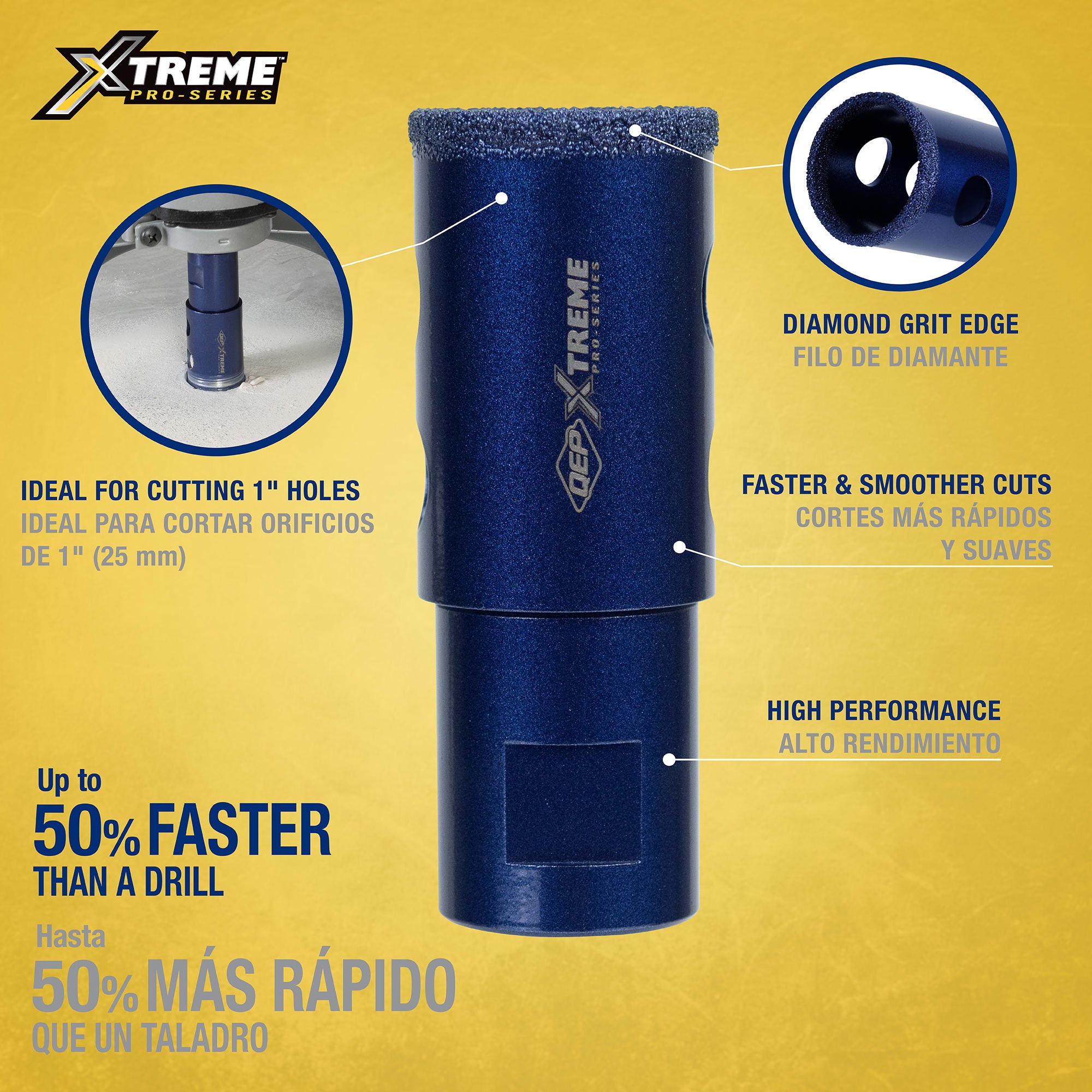Xtreme 1" Pro Diamond Hole Saw for Grinders - 2