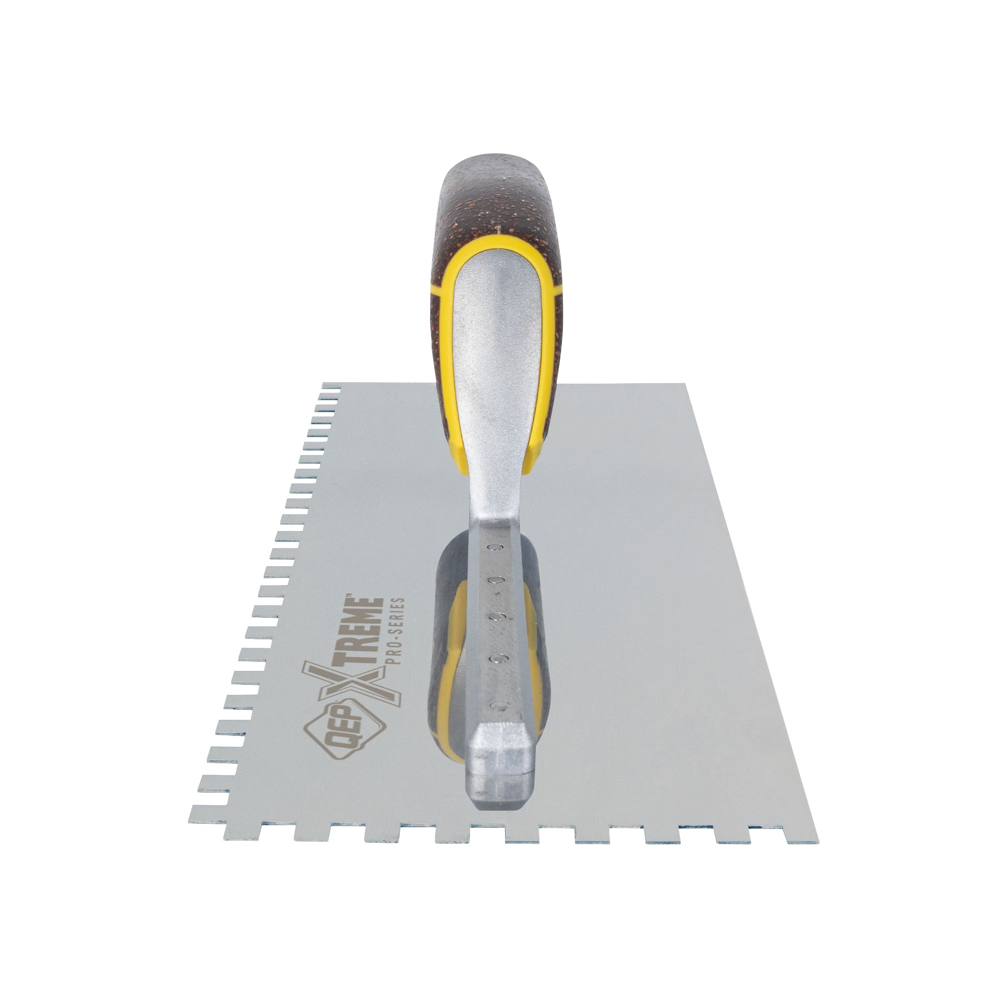 1/4" x 1/4" x 1/4" Square Notch Stainless Xtreme Trowel w/ Cork Handle - 5