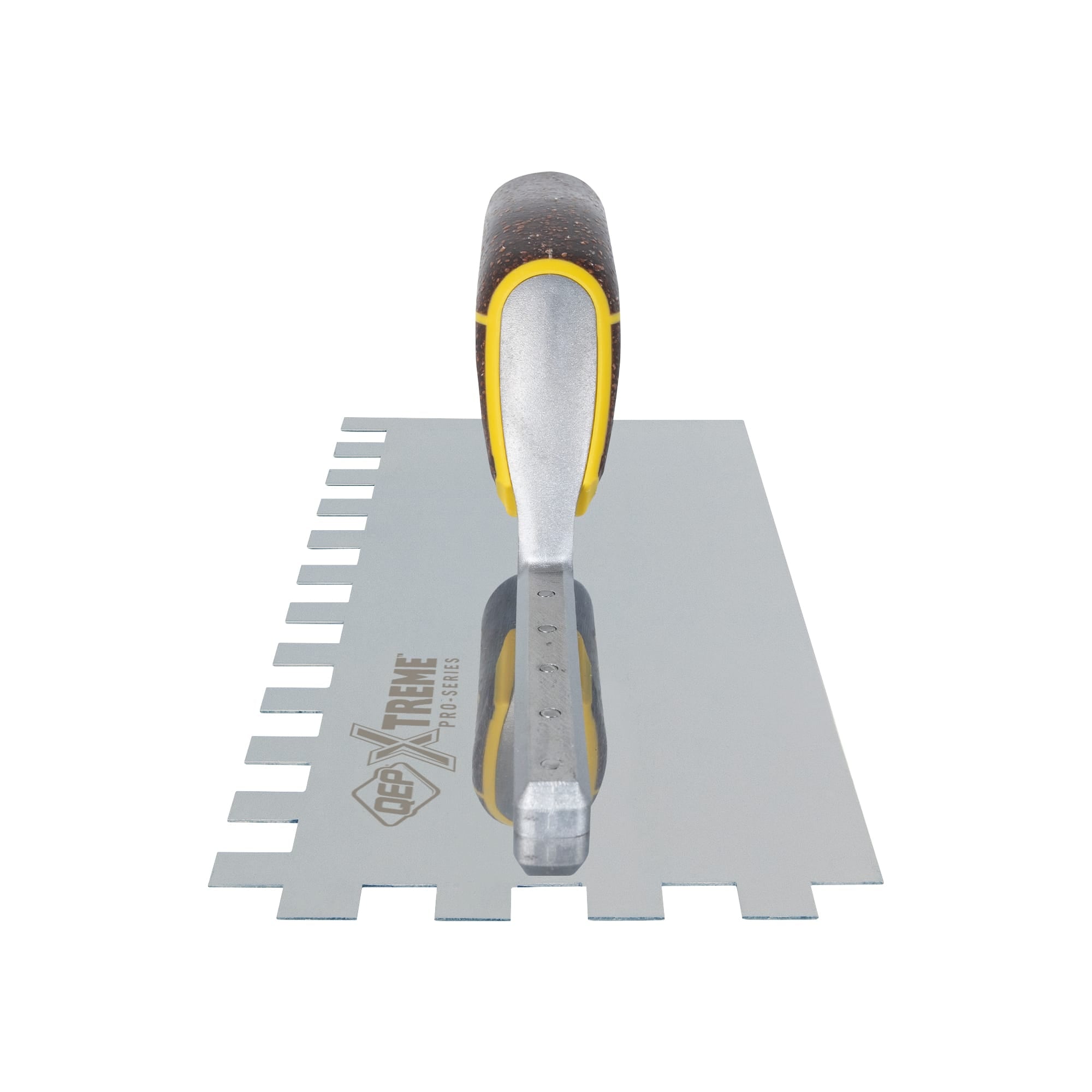 1/2" x 1/2" x 1/2" Square Notch Stainless Xtreme Trowel w/ Cork Handle - 5