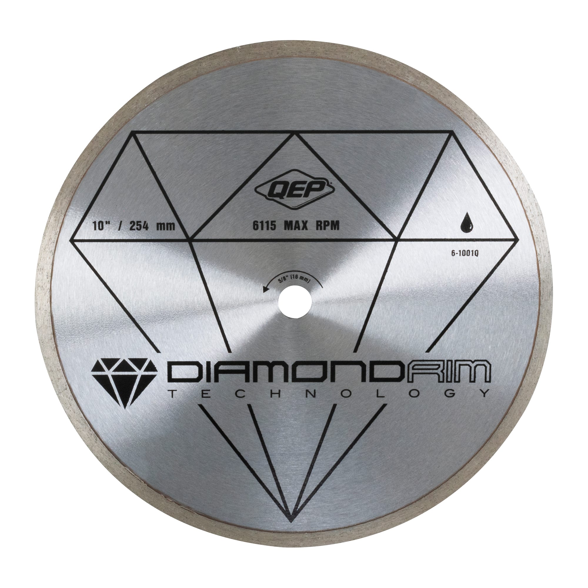 10" Continuous Rim%2C Diamond Saw Blade for Ceramic Tile Wet Cuts - 1