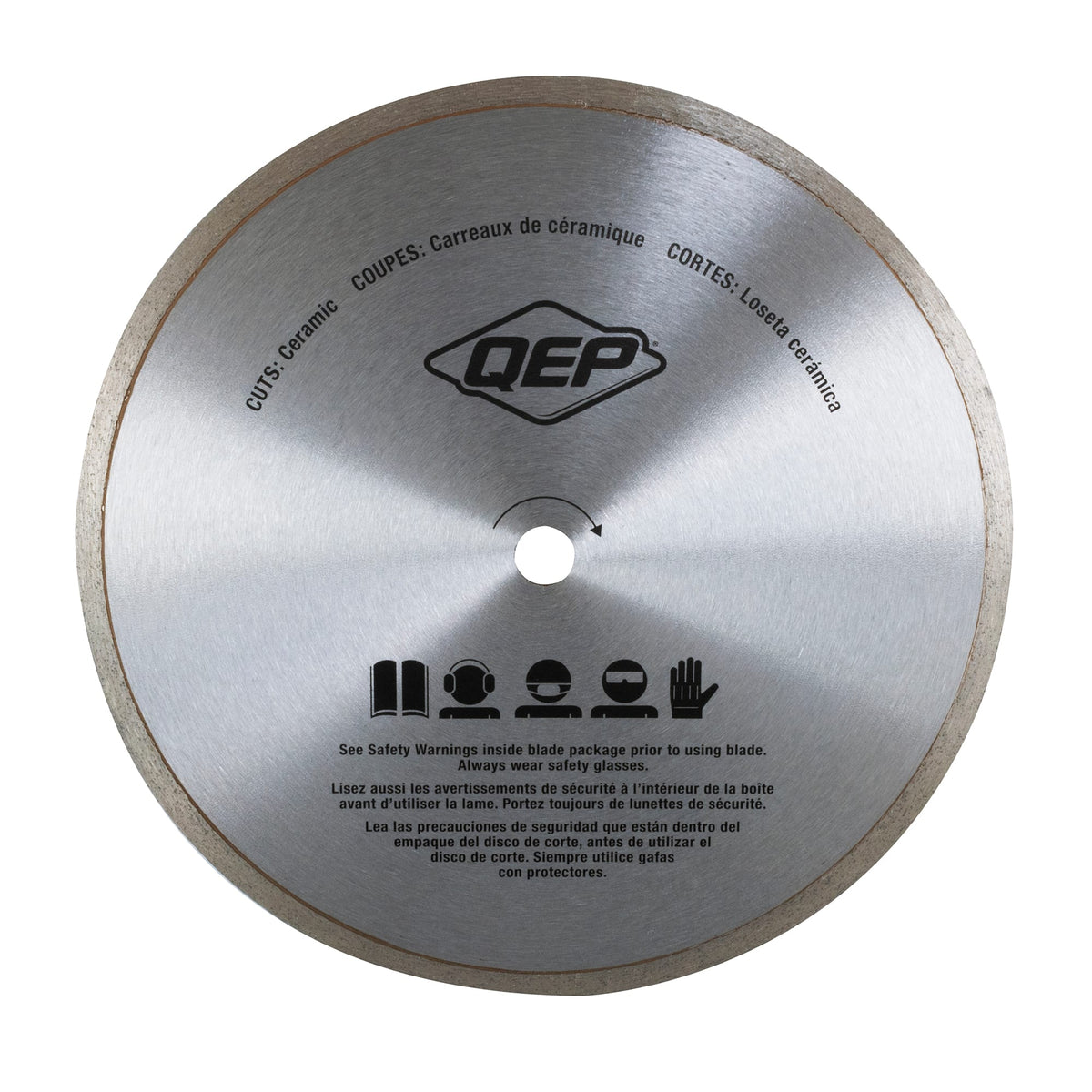 10" Continuous Rim%2C Diamond Saw Blade for Ceramic Tile Wet Cuts - 2