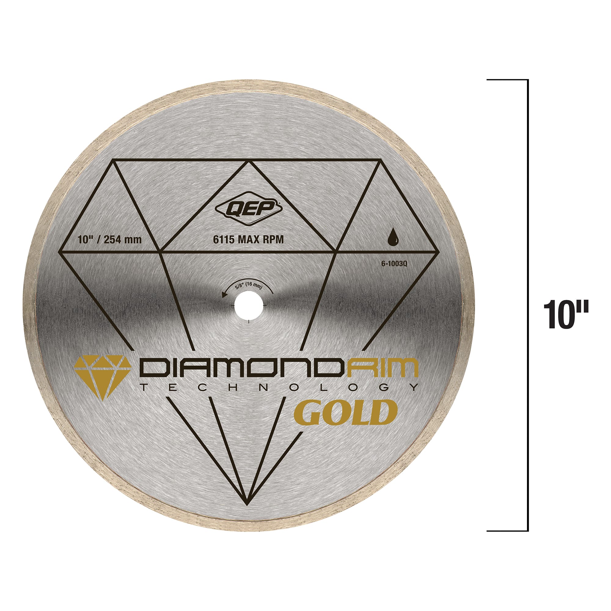 10" Continuous Rim%2C Premium Diamond Saw Blade for Wet Cuts - 4