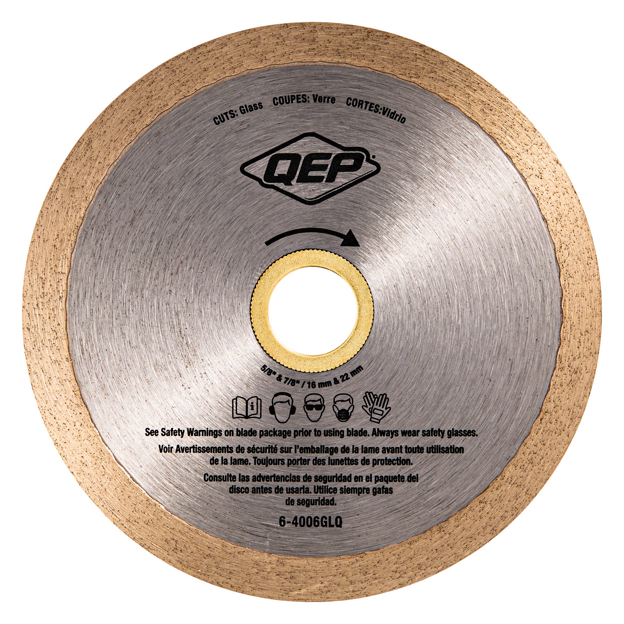 4" Diamond Saw Blade for Glass Tile%2C Wet/Dry - 6