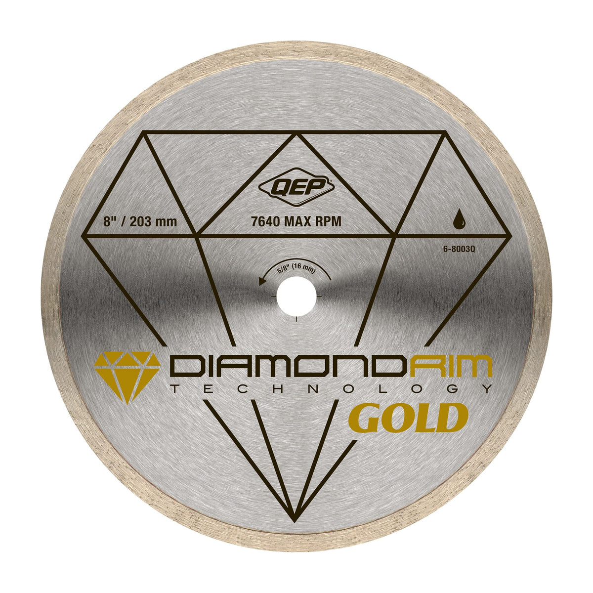8" Continuous Rim%2C Premium Diamond Saw Blade for Wet Cuts - 1