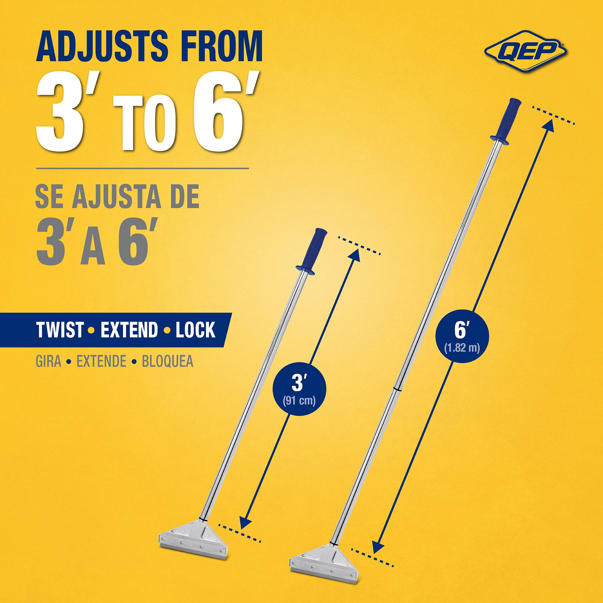 8" Wide Adjustable Razor Floor Scraper and Stripper - 4
