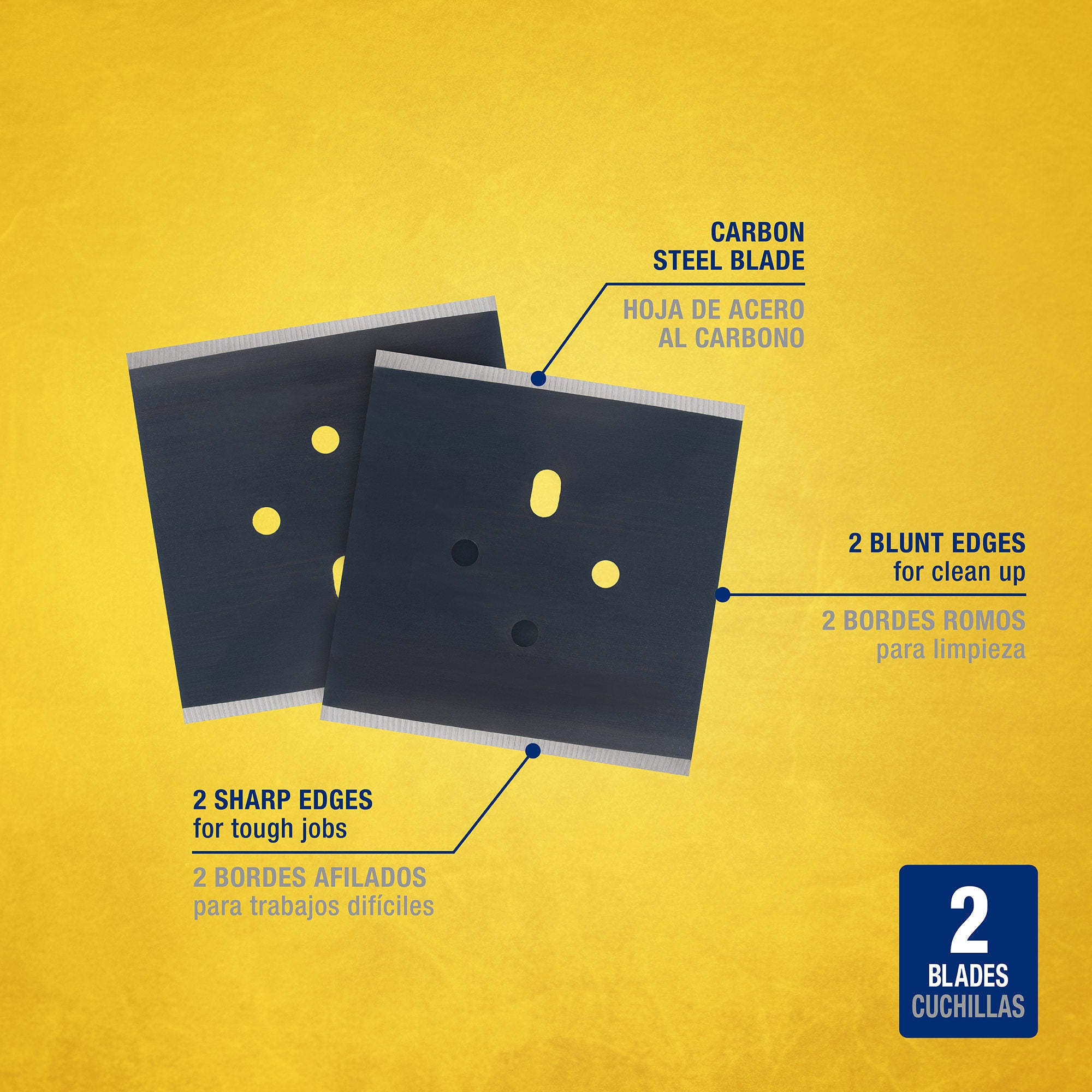 4" Scraper Blade for 62934-3 Floor Scraper (2 Pack) - 2