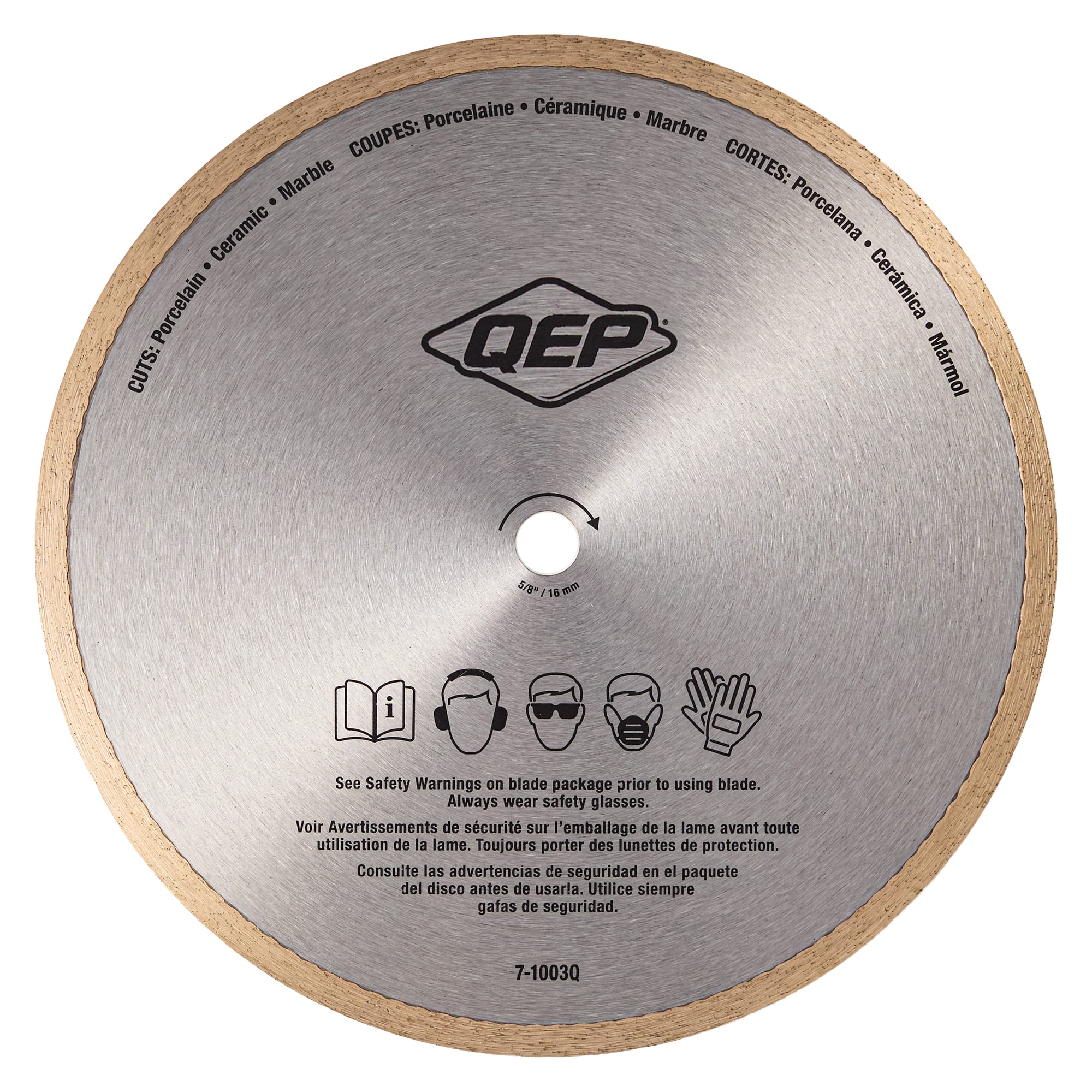 10" Gold Series Continuous Rim Diamond Saw Blade for Wet Cuts - 5
