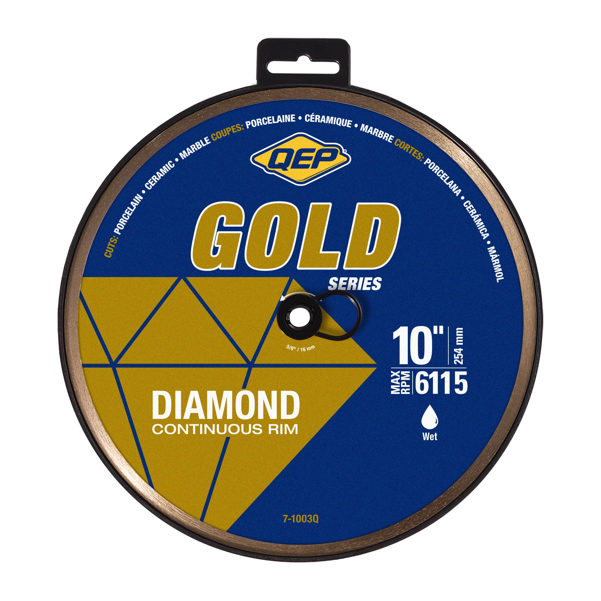 10" Gold Series Continuous Rim Diamond Saw Blade for Wet Cuts - 6