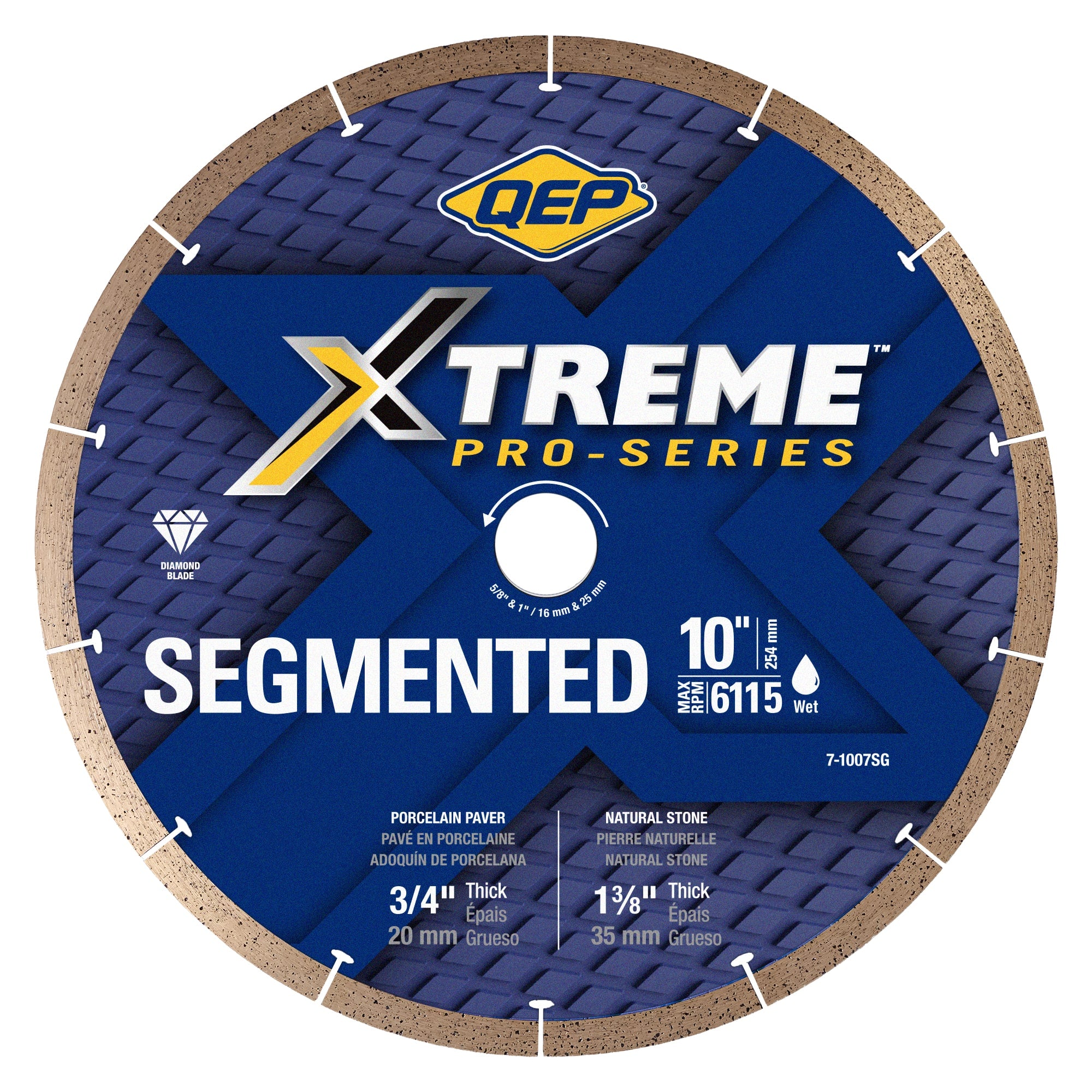 10" Xtreme Segmented Diamond Blade for Porcelain Pavers & Natural Stone - 1