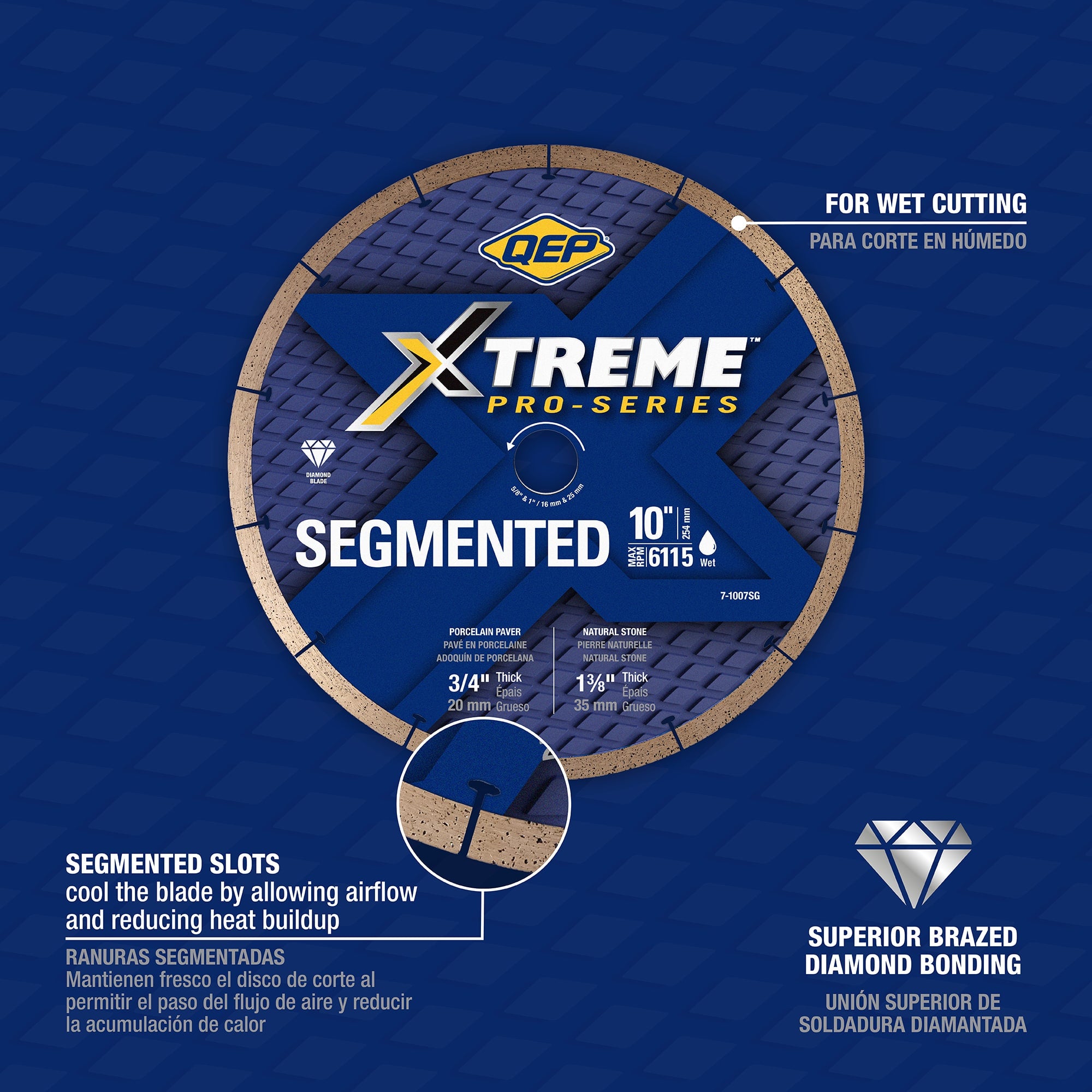 10" Xtreme Segmented Diamond Blade for Porcelain Pavers & Natural Stone - 2