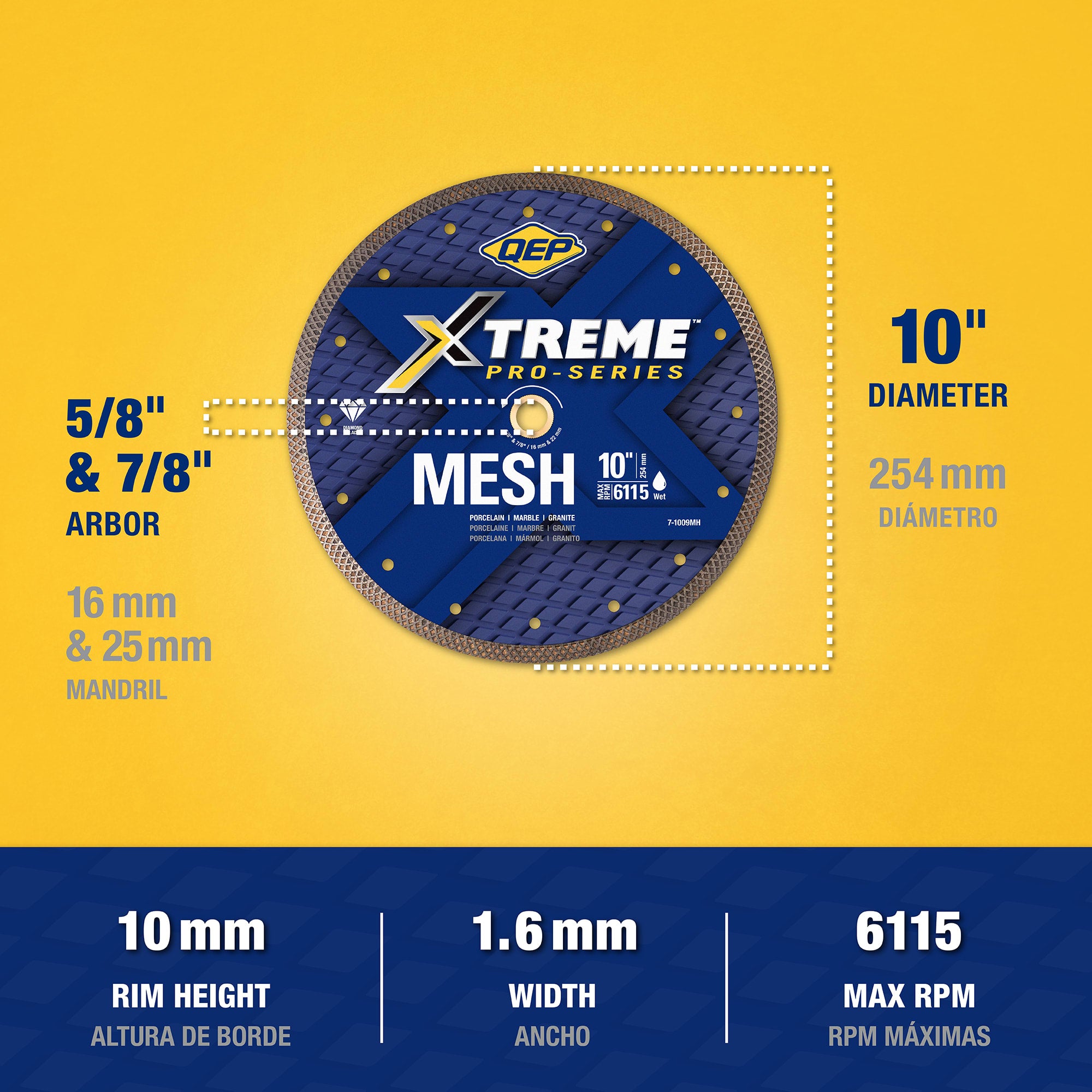 Xtreme Pro Series 10" Mesh Diamond Blade for Wet Cuts - 4
